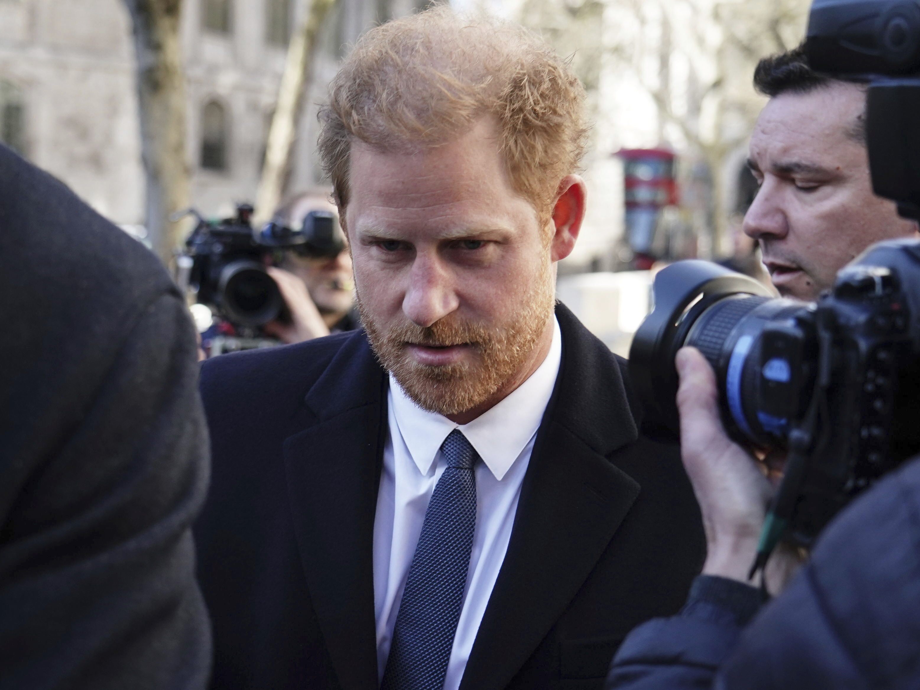 Prinz Harry vor dem Londoner High Court. Prinz Harry vor dem Londoner High Court.