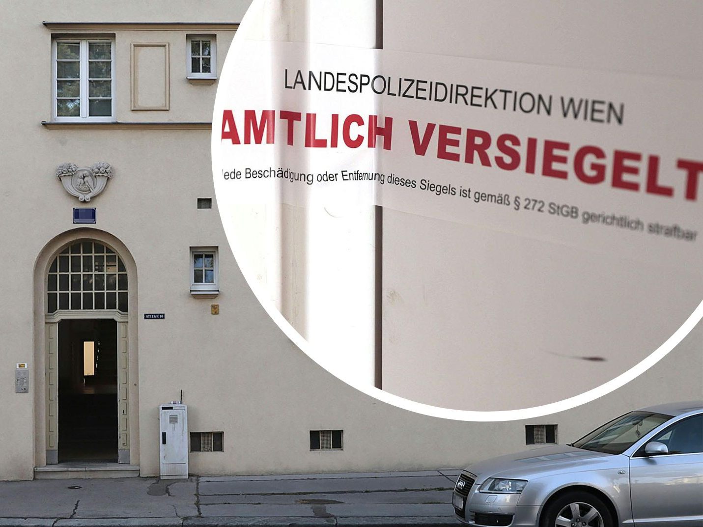 In diesem Gebäude hat sich die schreckliche Tat zugetragen. In diesem Gebäude hat sich die schreckliche Tat zugetragen.