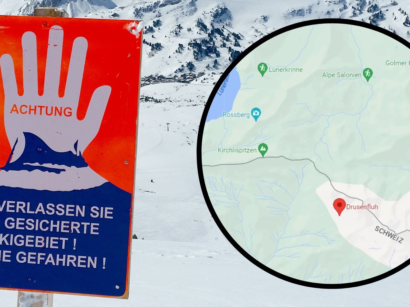 10 Skitourengeher wurden am Samstag von einer Lawine erfasst.