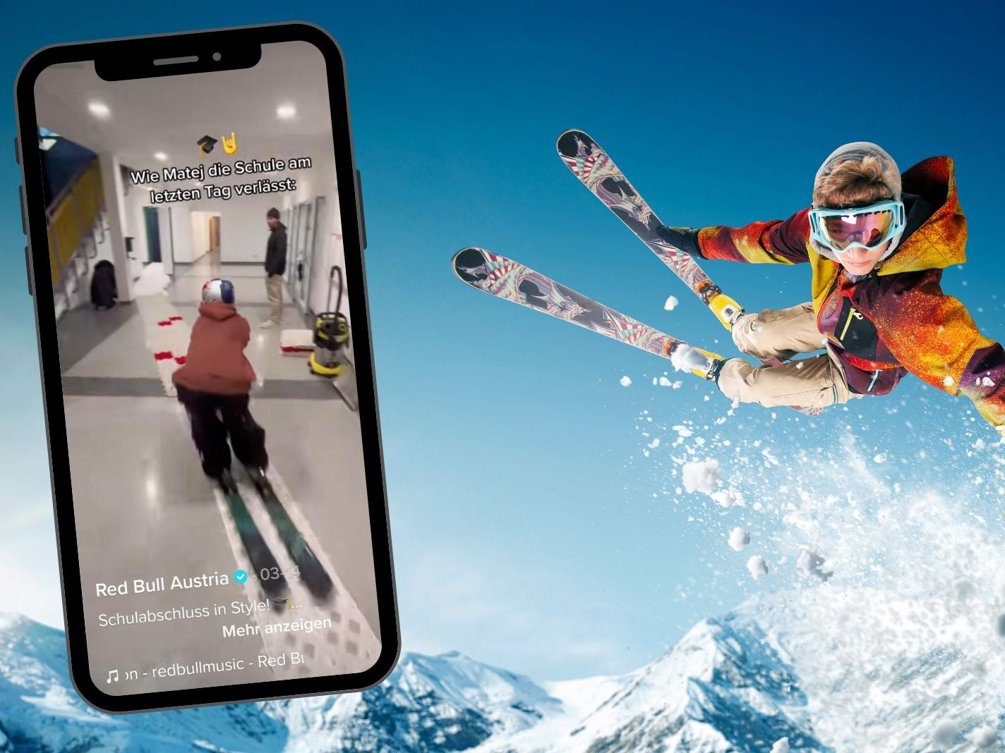 Einen eleganten Abgang in die Ferien zeigt Red Bull Austria auf TikTok. Einen eleganten Abgang in die Ferien zeigt Red Bull Austria auf TikTok.