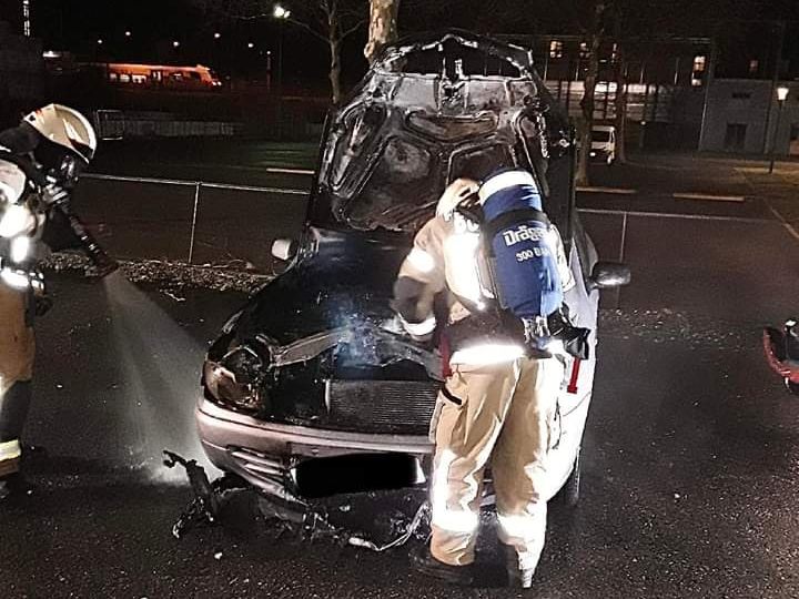 Zu einem Fahrzeugbrand kam es am Sonntagabend in Dornbirn.