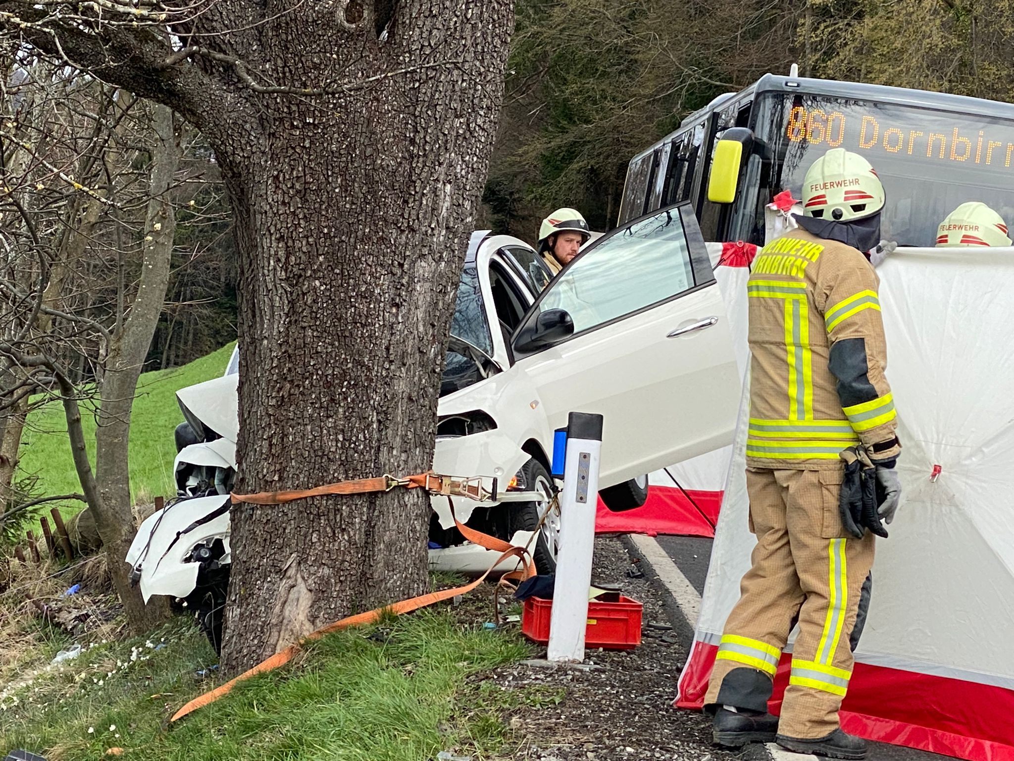 Mit Pkw gegen Baum gekracht Mit Pkw gegen Baum gekracht