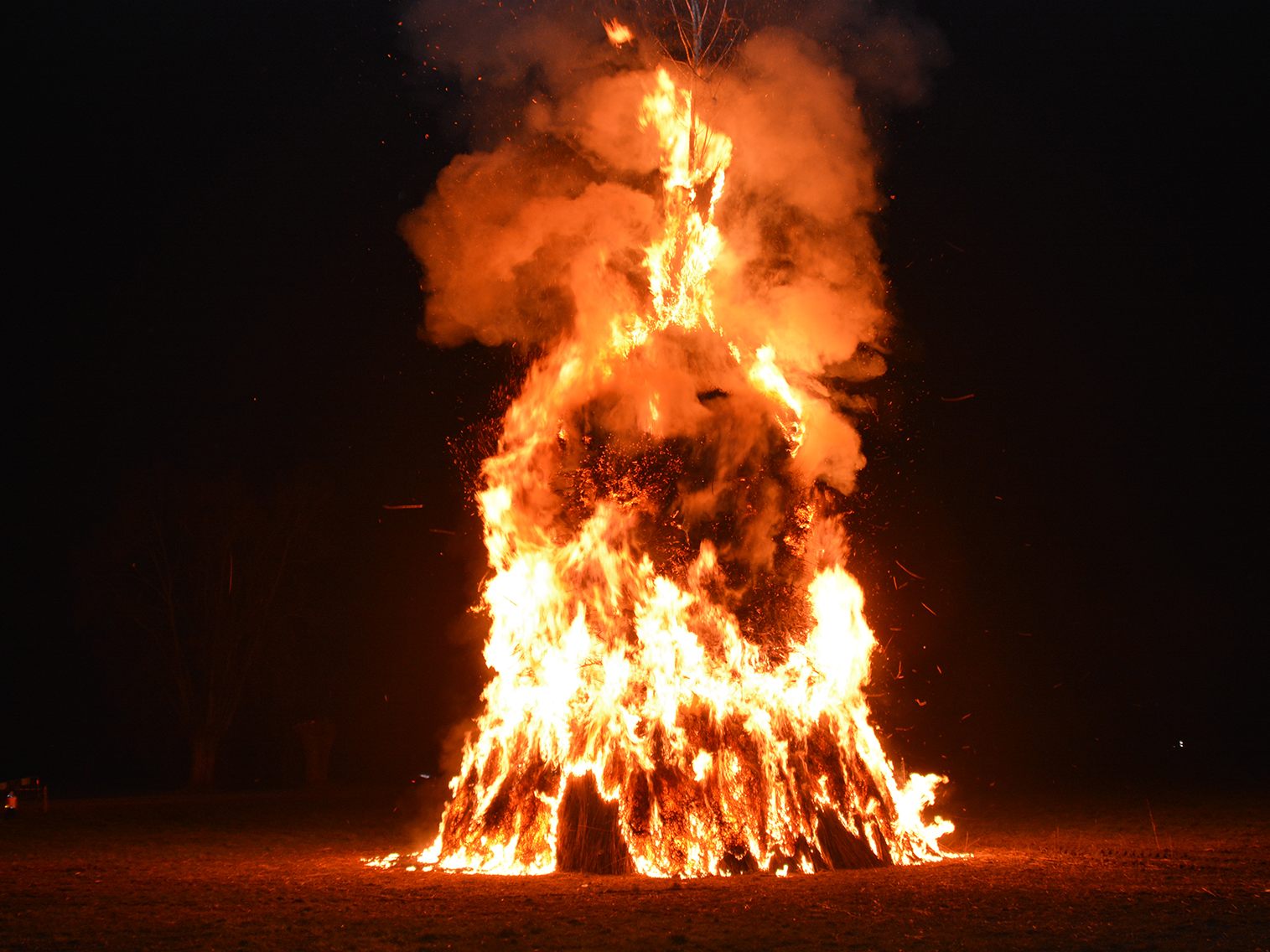 Beeindruckendes Funkenfeuer in Fußach.