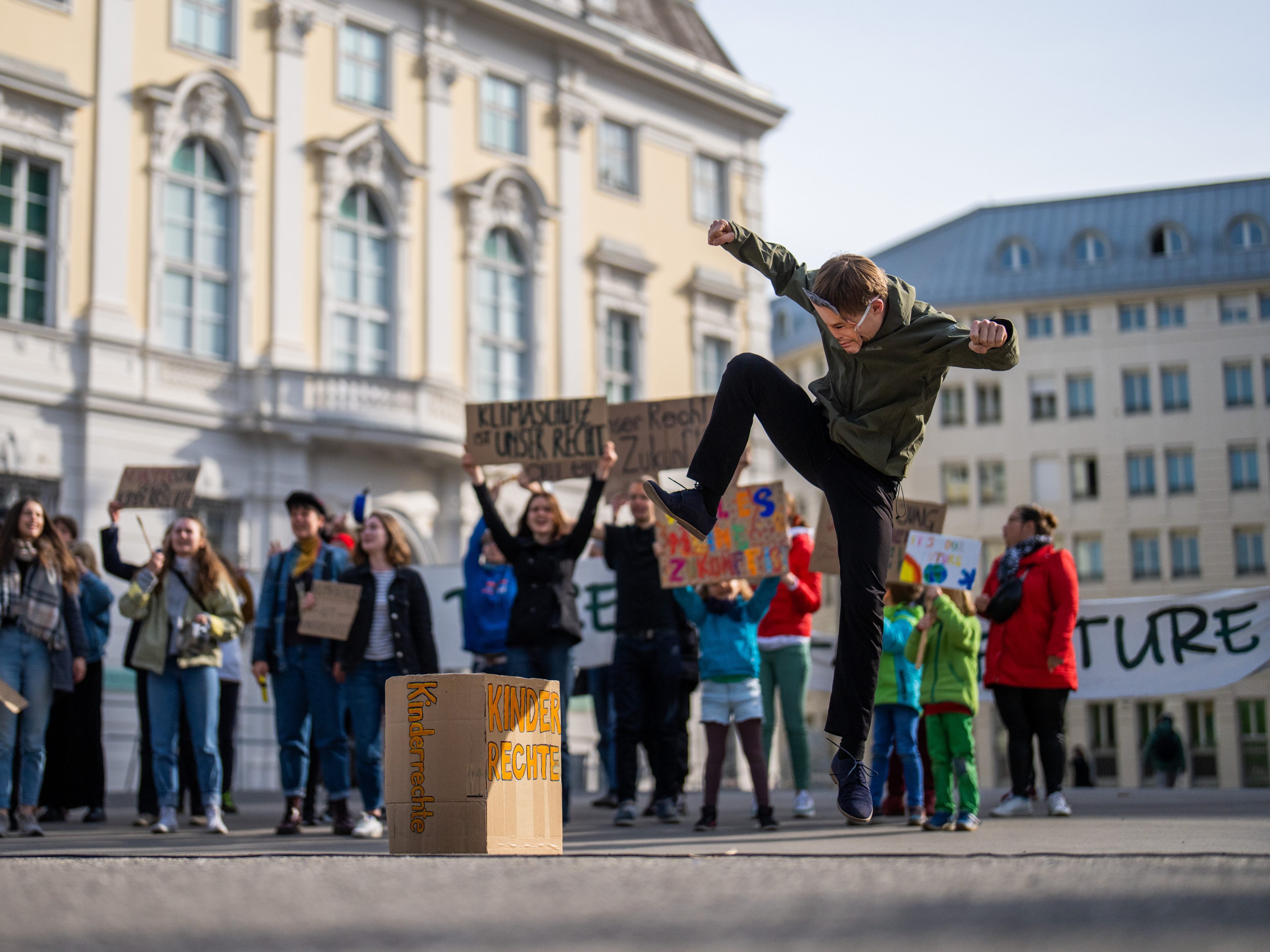 "Fridays For Future"-Protestaktion in Wien.