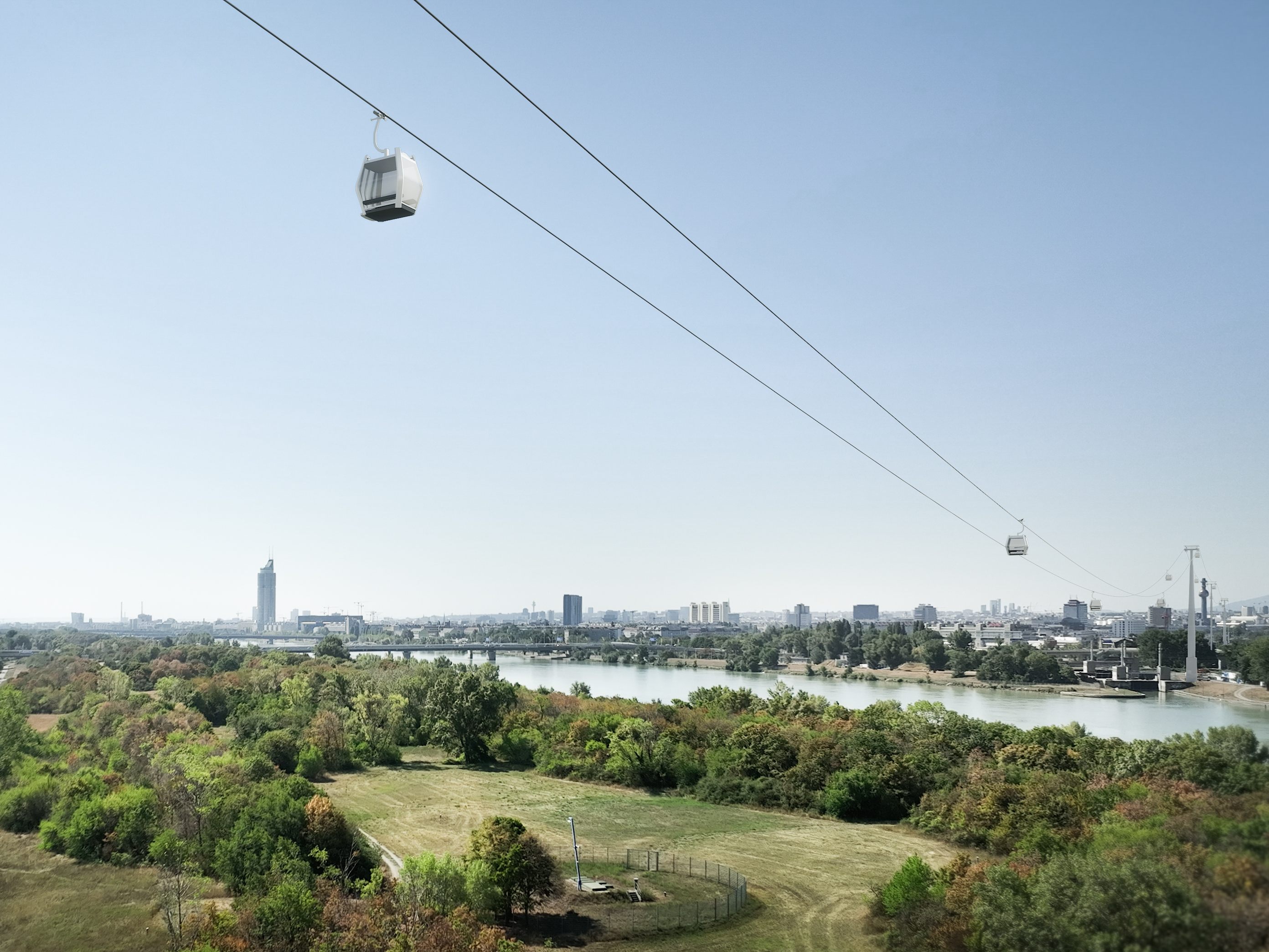 Die geplante Kahlenberg-Seilbahn in Wien.