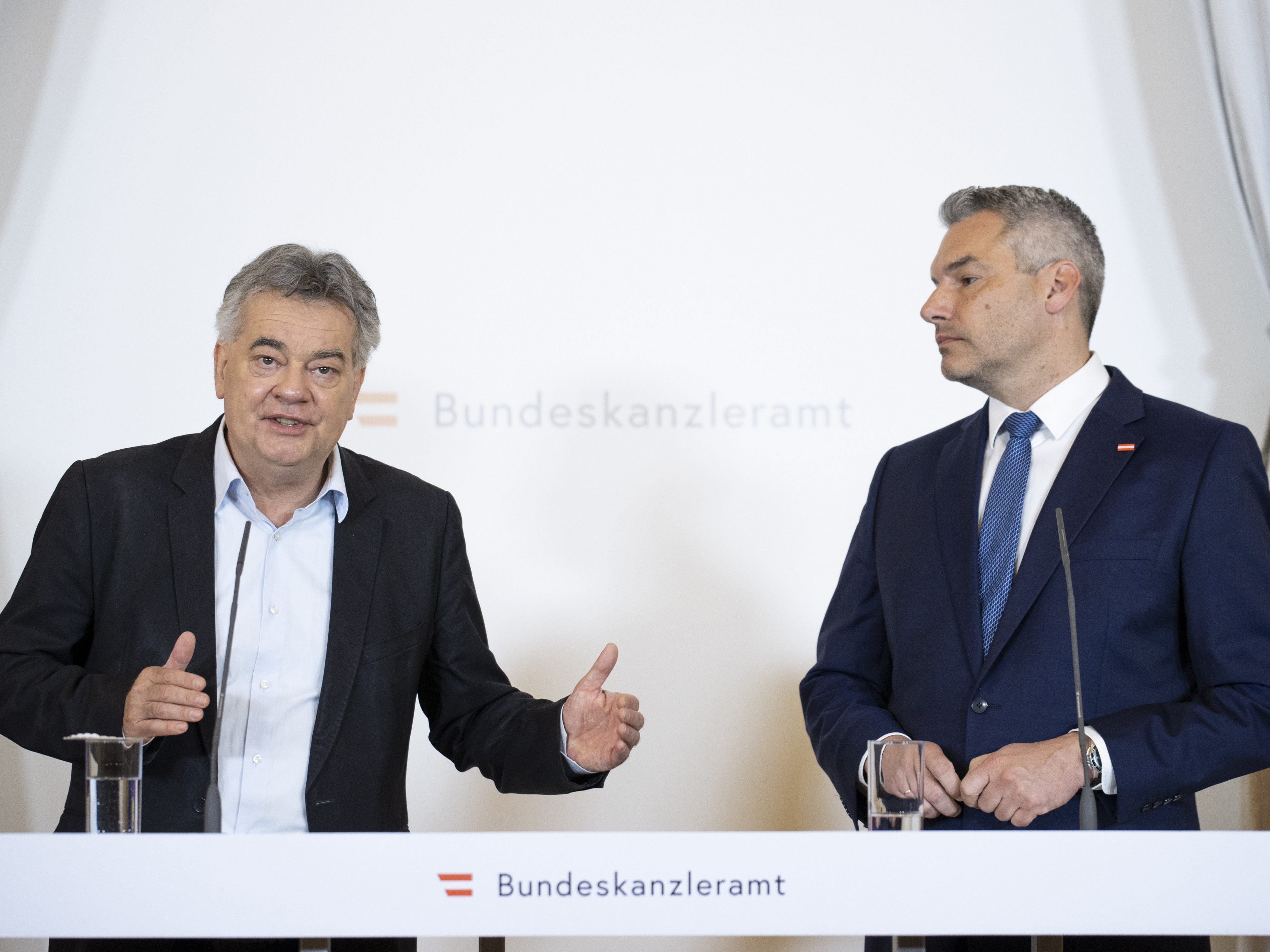 APA/OGM-Vertrauensindex: Rückgang bei Kogler und Nehammer. APA/OGM-Vertrauensindex: Rückgang bei Kogler und Nehammer.