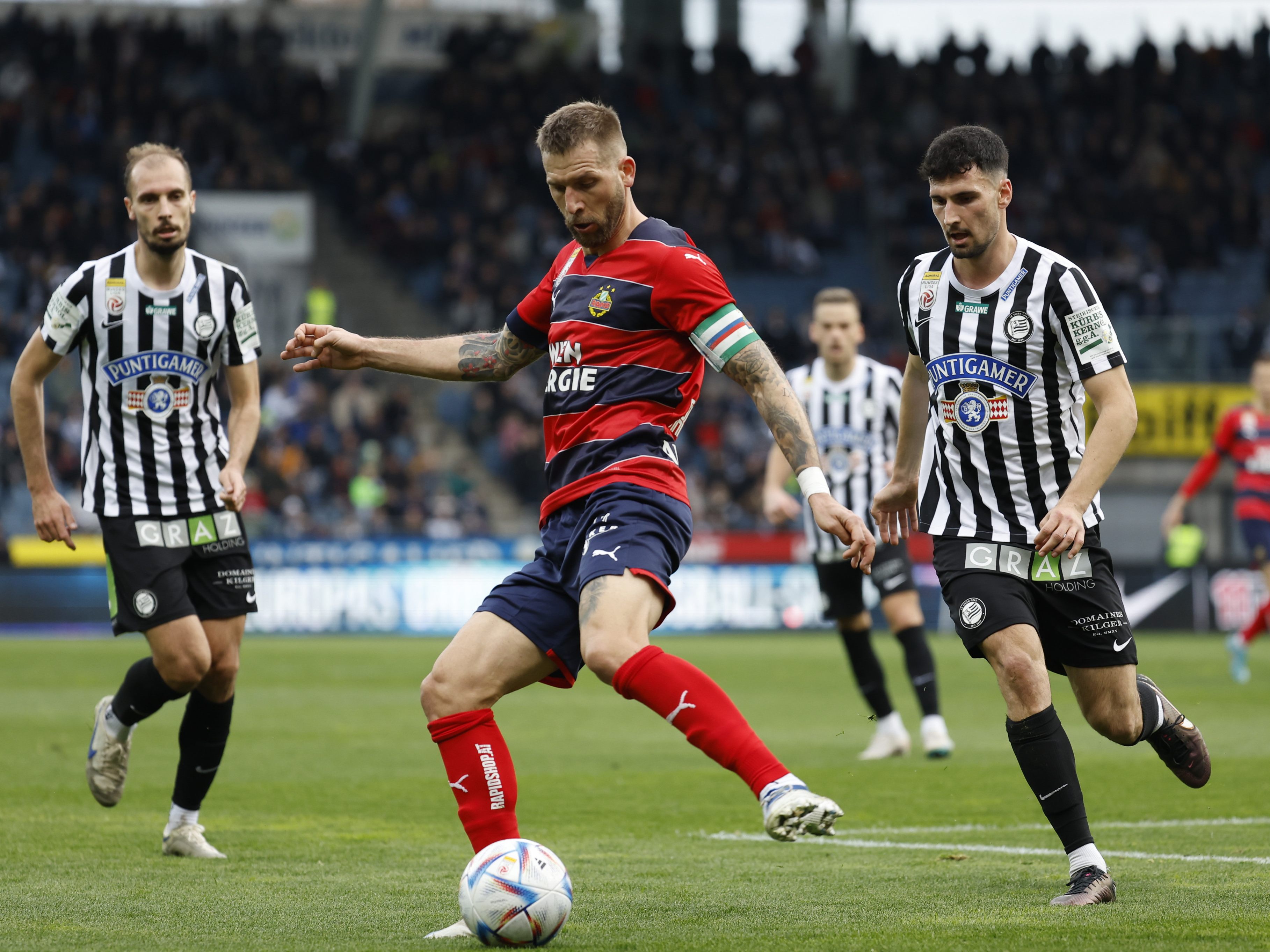 Rapid Wien musste sich gegen Sturm Graz geschlagen geben.