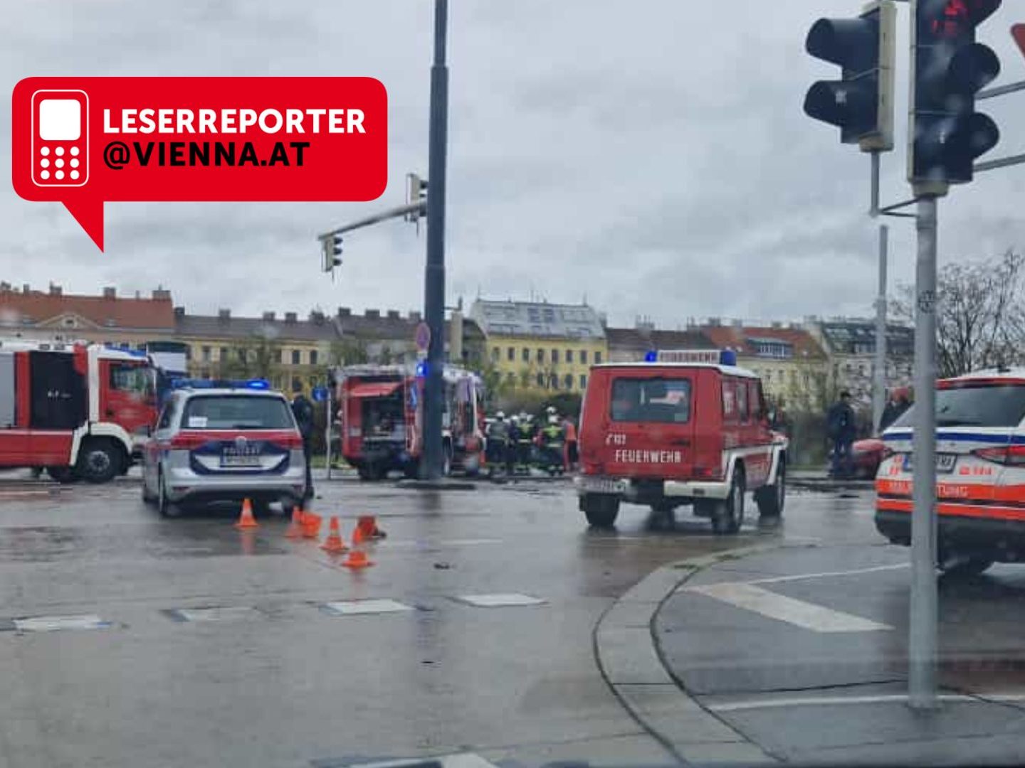 Schwerer Unfall auf der Edelsinnstraße in Wien-Meidling.