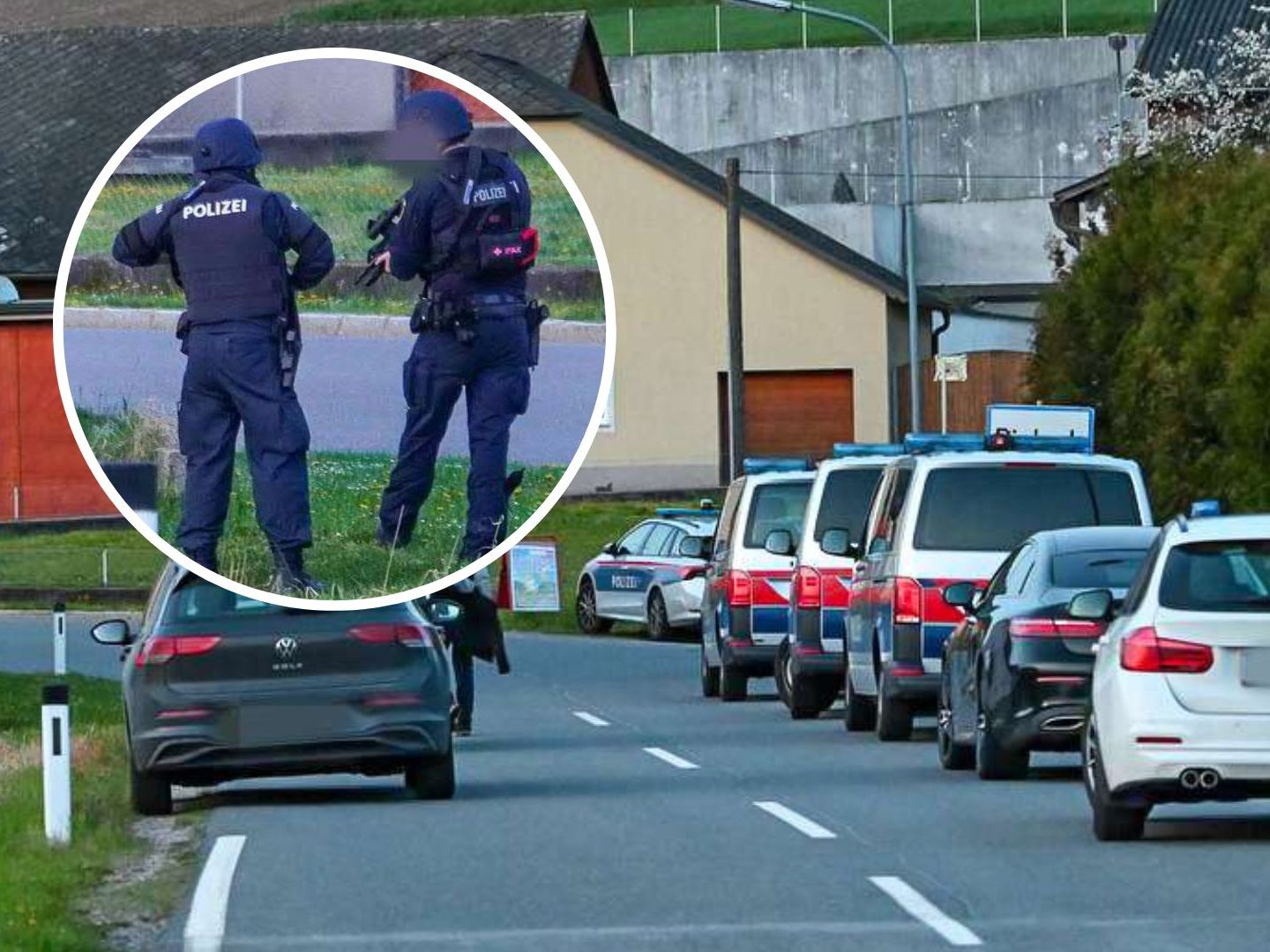 Großeinsatz von Polizei und Cobra nach Bluttat in Melk. Großeinsatz von Polizei und Cobra nach Bluttat in Melk.