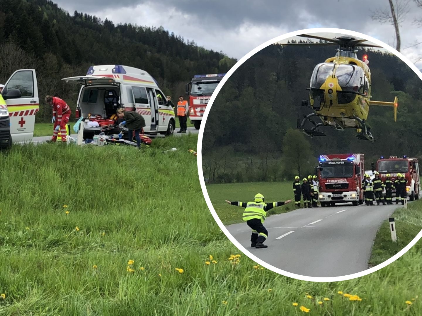 Die Lenkerin des Unfallautos erlitt schwere Schädelverletzungen. Die Lenkerin des Unfallautos erlitt schwere Schädelverletzungen.