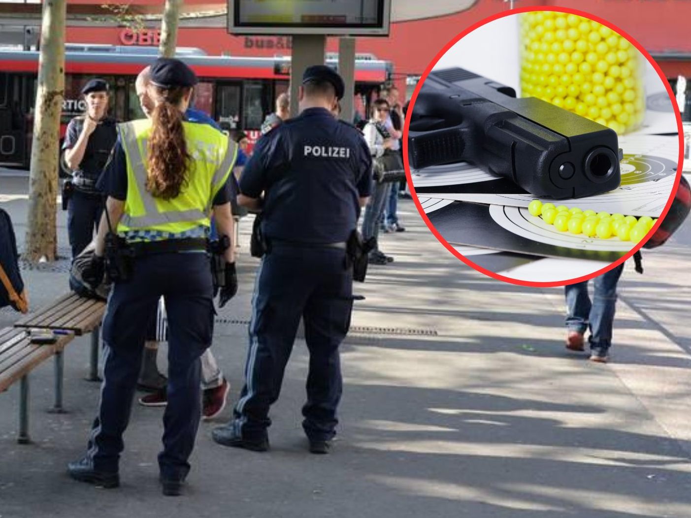 Die Polizei wurde aufgrund einer Softair-Pistole zum Einsatz gerufen. Die Polizei wurde aufgrund einer Softair-Pistole zum Einsatz gerufen.