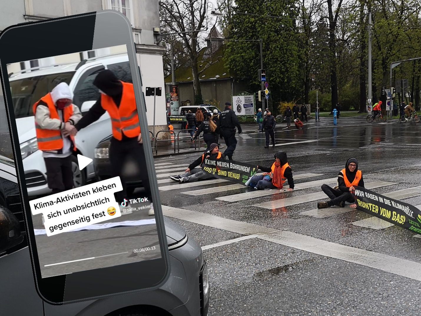 Zeigt das Video wirklich Klima-Aktivisten?