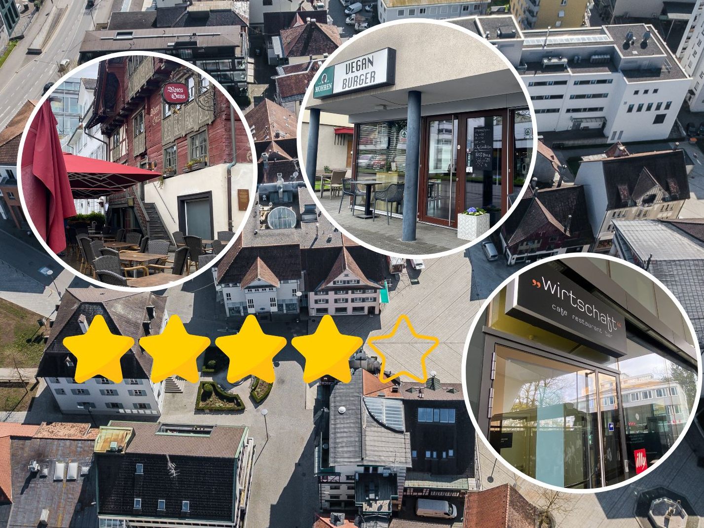 Wie werden beliebte Lokale in der Dornbirner Innenstadt bewertet? Wie werden beliebte Lokale in der Dornbirner Innenstadt bewertet?