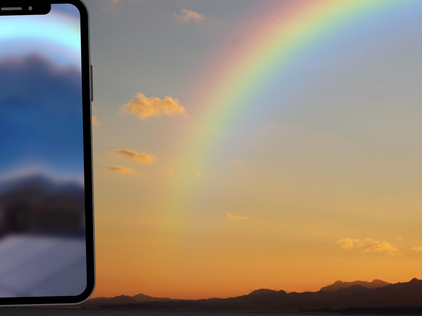 Spektakulärer Regenbogen über China.