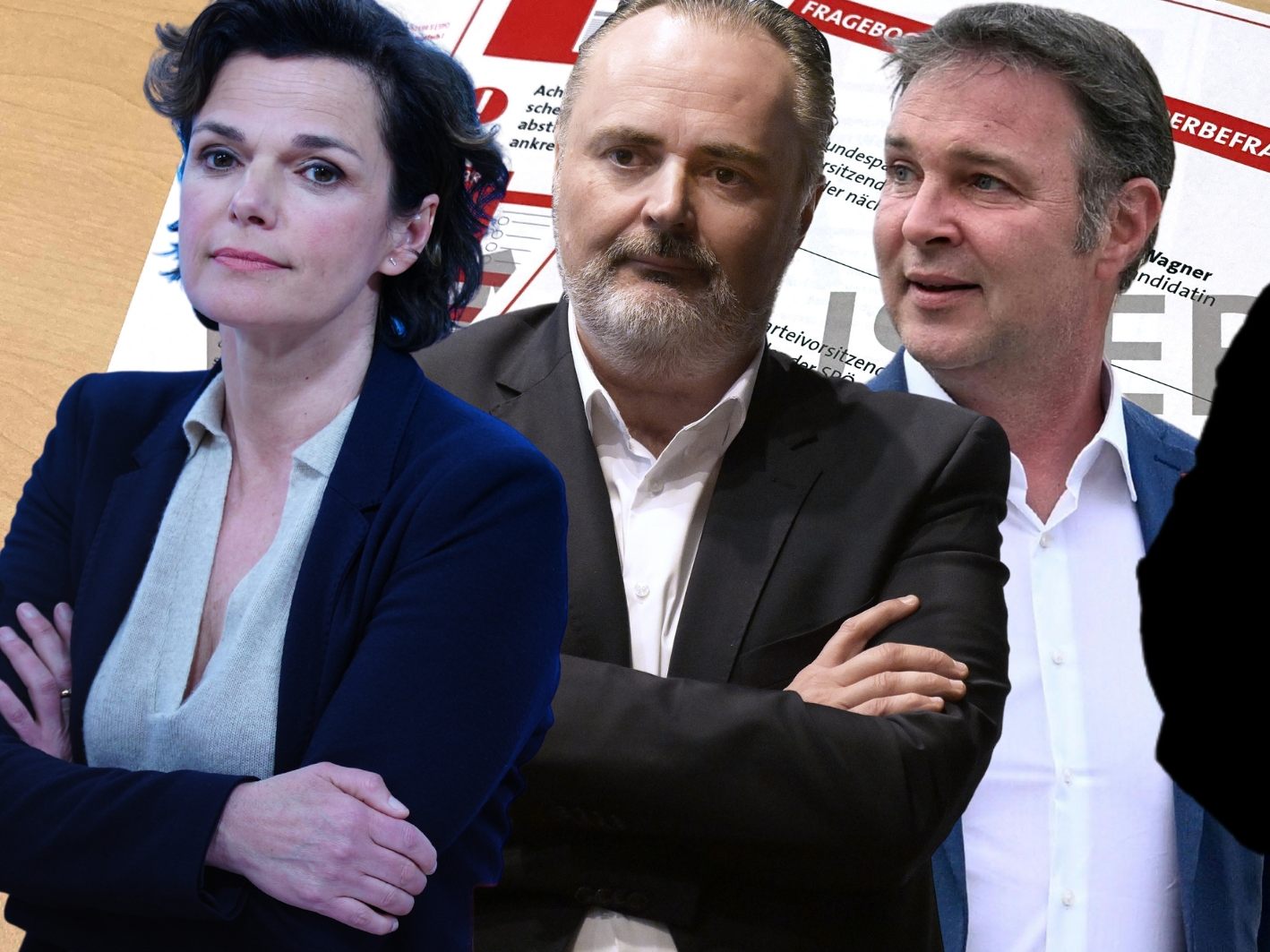 Genossen können für Rendi-Wagner, Doskozil, Babler oder "keine*n der genannten Bewerber*innen" stimmen. Genossen können für Rendi-Wagner, Doskozil, Babler oder "keine*n der genannten Bewerber*innen" stimmen.