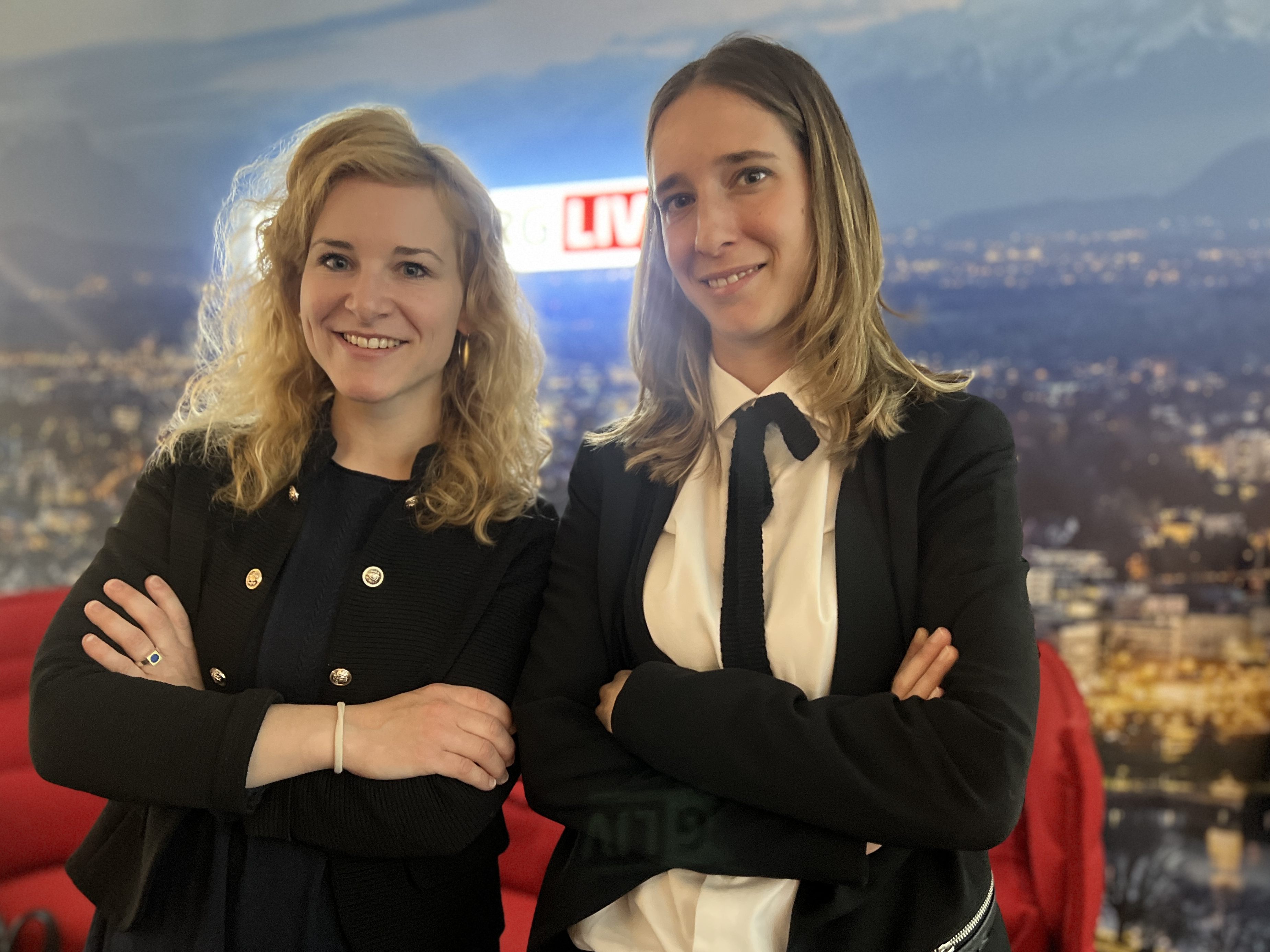 SPÖ-Frauensprecherinnen Eva-Maria Holzleitner und Stefanie Mattei in der VOL.AT-Redaktion.