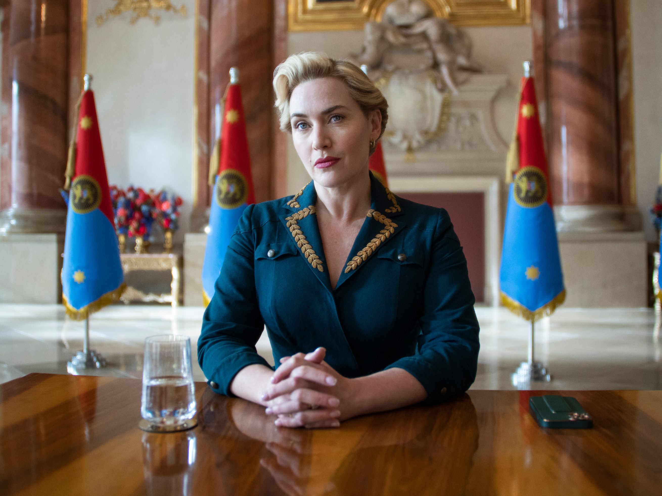 Kate WInslet in einer Szene aus "The Regime", gedreht in Wien. Kate WInslet in einer Szene aus "The Regime", gedreht in Wien.