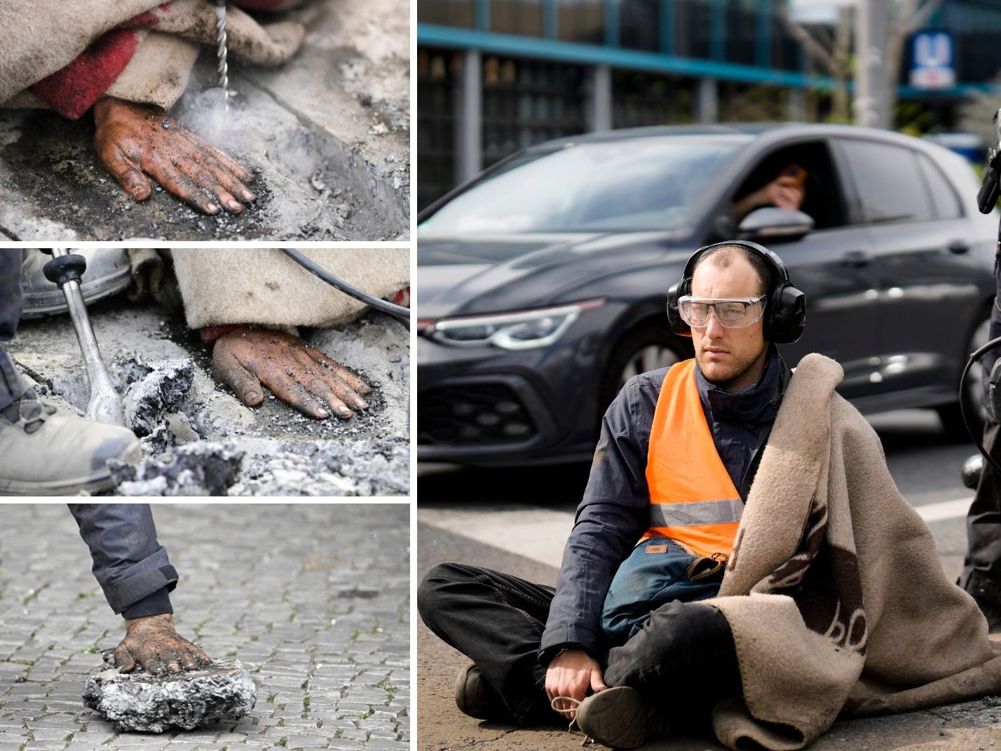 Mischa Bareuther musste aus dem Asphalt gesägt werden.
