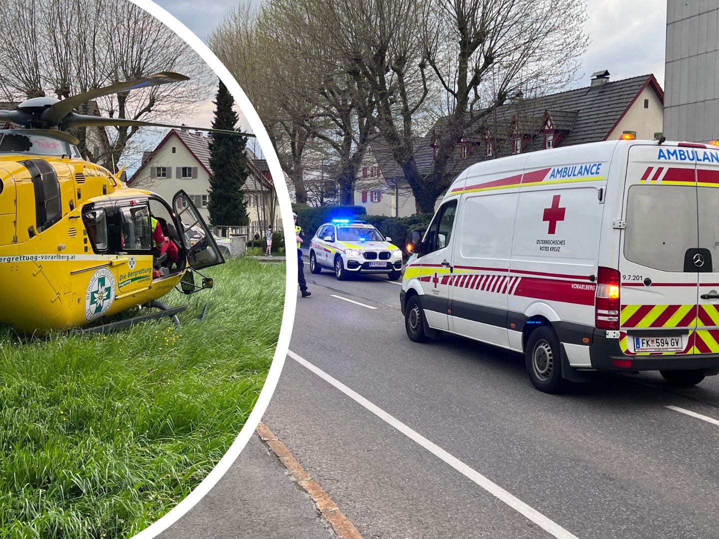 Der Unfall ereignete sich in der Hofriedenstraße in Lochau. Der Unfall ereignete sich in der Hofriedenstraße in Lochau.
