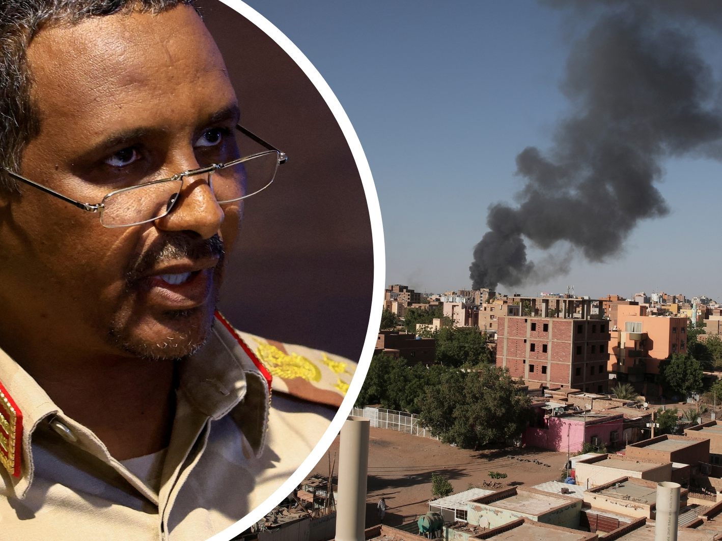 Mohammed Hamdan Daglo (l.) kämpft mit seiner RFS gegen De-Facto-Präsident Abdel Fattah al-Burhan, den Oberbefehlshaber der Armee.