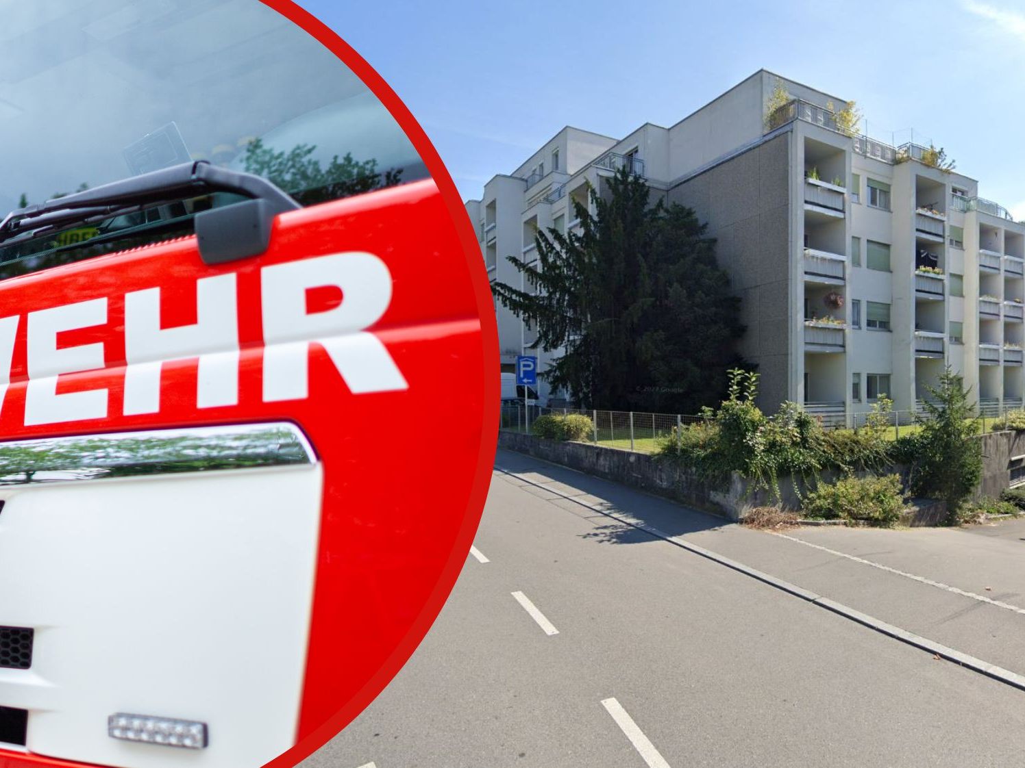 Großaufgebot an Einsatzkräften vor Ort Großaufgebot an Einsatzkräften vor Ort