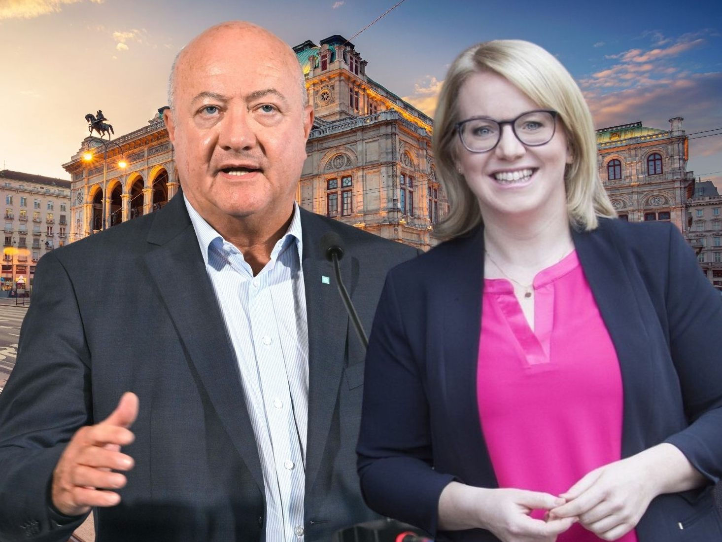 Generalsekretär Christian Stocker und Bettina Rausch, Präsidentin der Politischen Akademie.