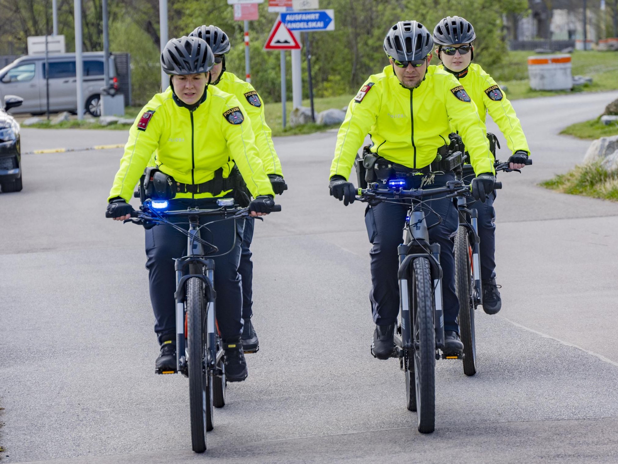 Der Fahrraddienst der Wiener Polizei führte eine Schwerpunktaktion durch.