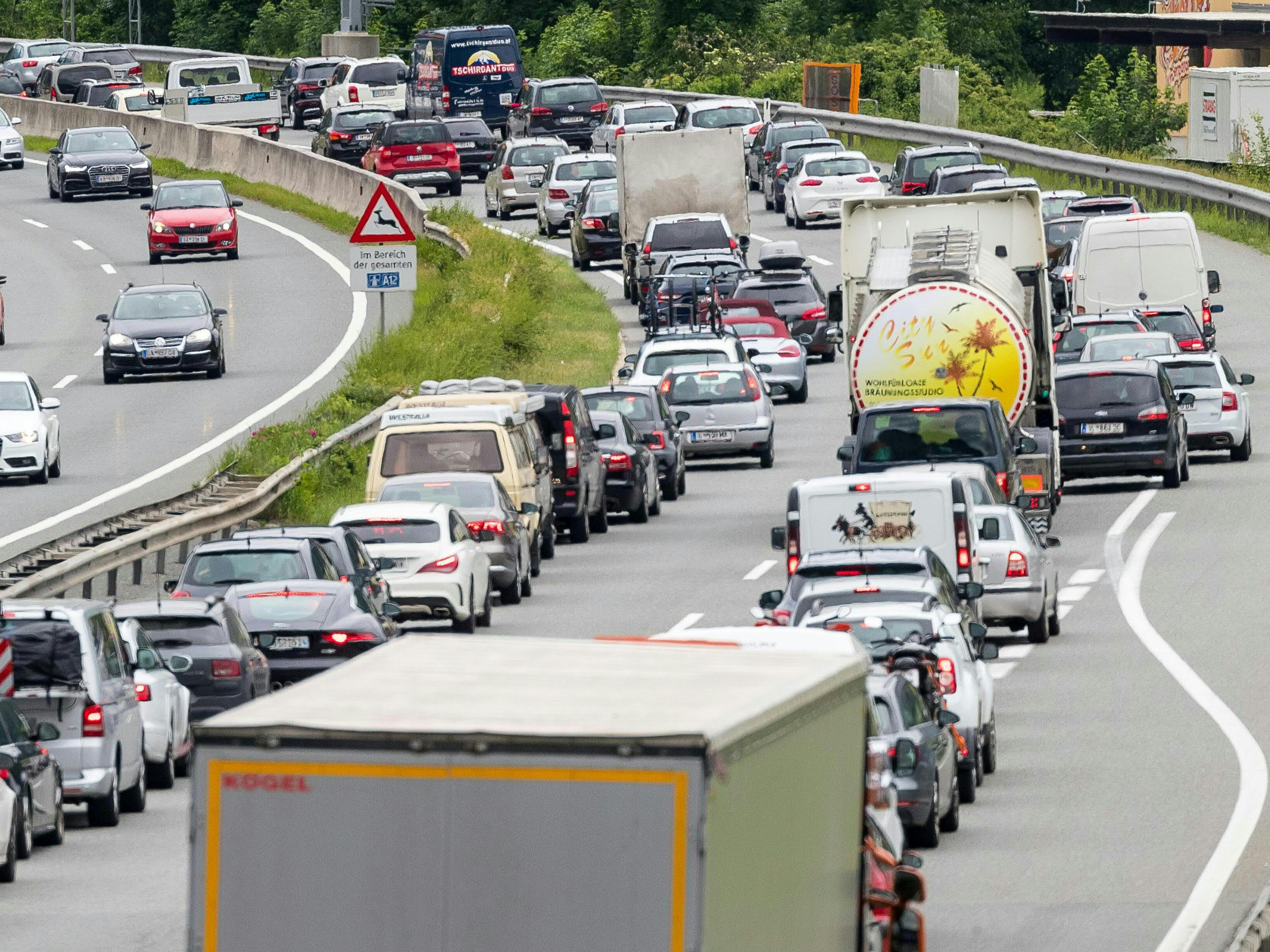 In Salzburg kam es zu 26 Kilometern Rückstau aufgrund des Pfingstreiseverkehrs.