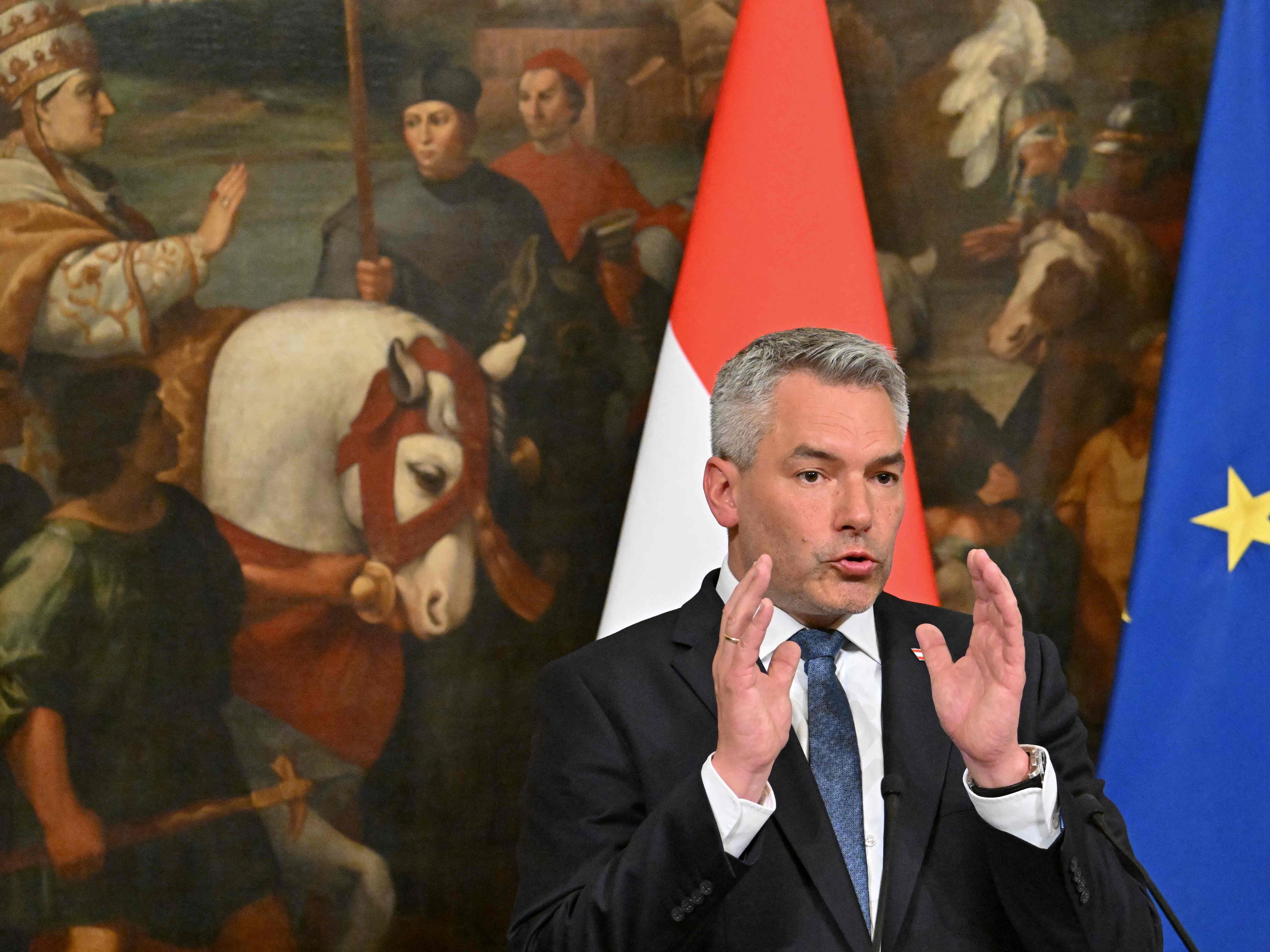 Kanzler Nehammer besuchte am Dienstag Italien. Kanzler Nehammer besuchte am Dienstag Italien.
