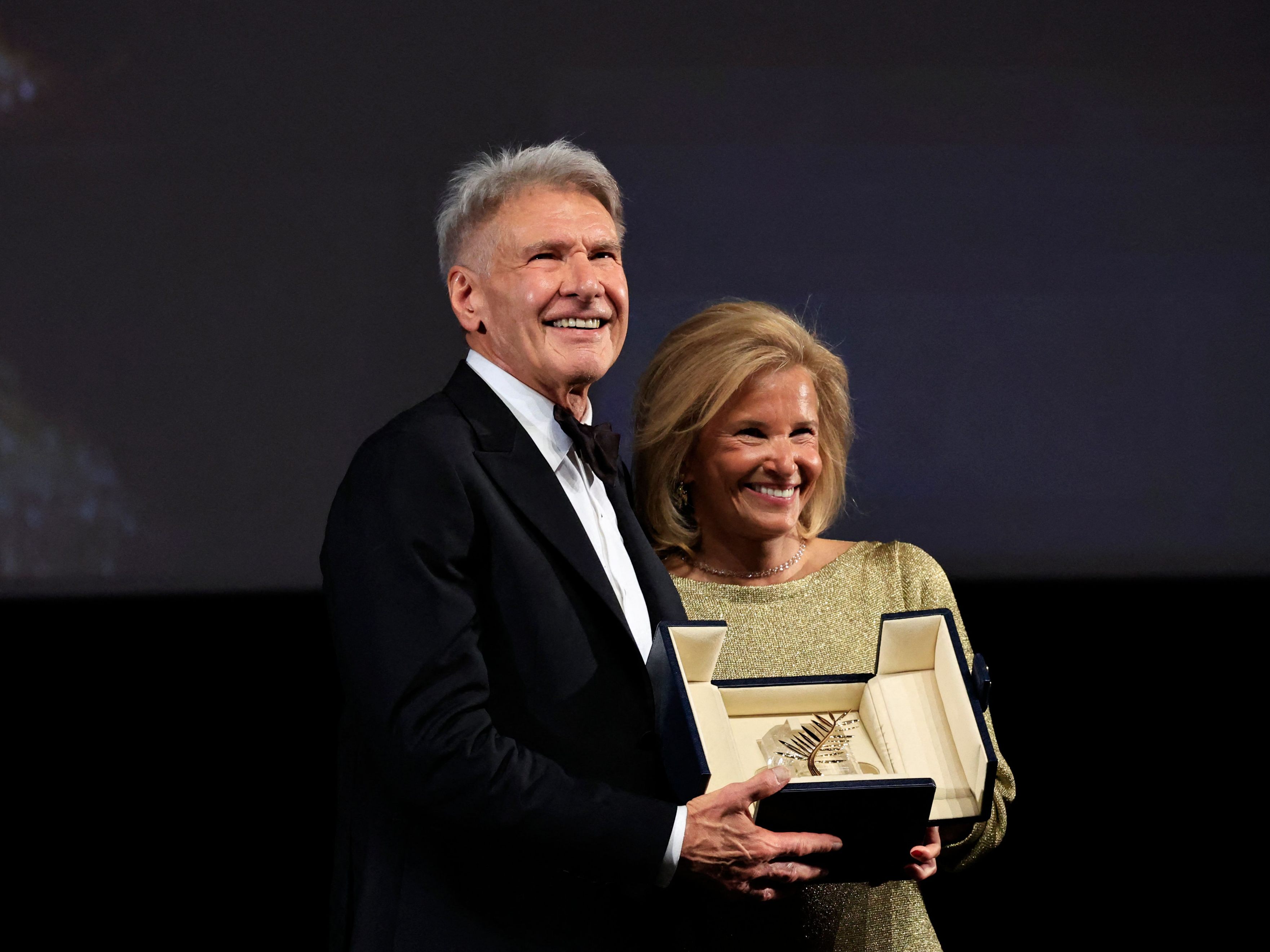 Harrison Ford erhielt in Cannes die goldene Palme. Harrison Ford erhielt in Cannes die goldene Palme.