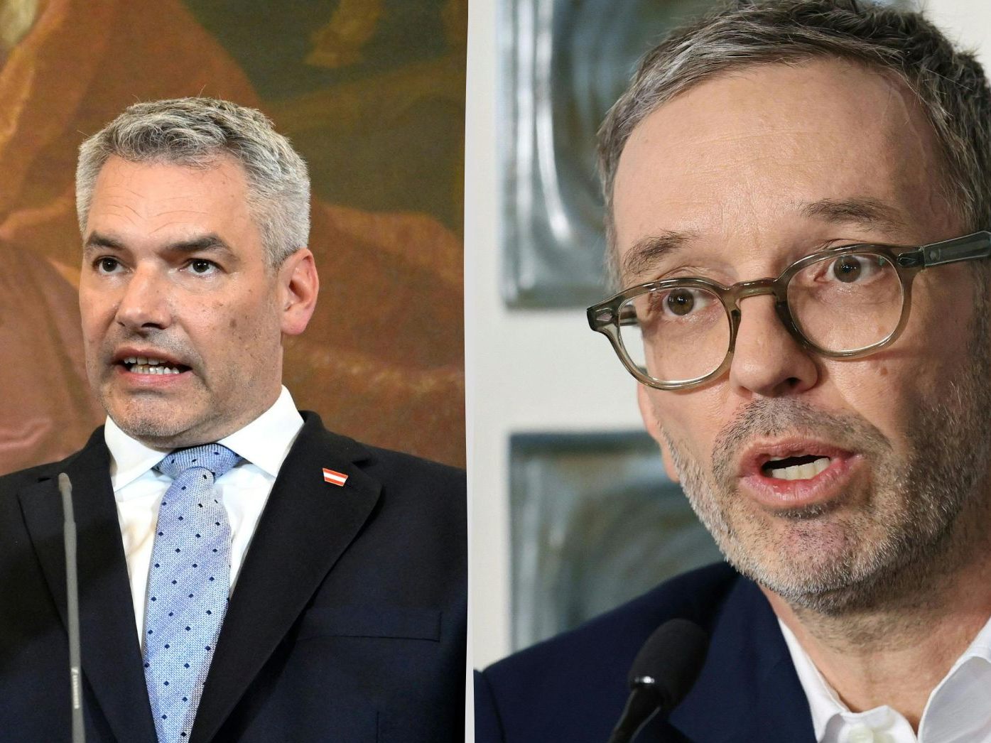 Laut einer Umfrage ist die Mehrheit der Österreicher gegen eine FPÖ-ÖVP-Koalition. Laut einer Umfrage ist die Mehrheit der Österreicher gegen eine FPÖ-ÖVP-Koalition.