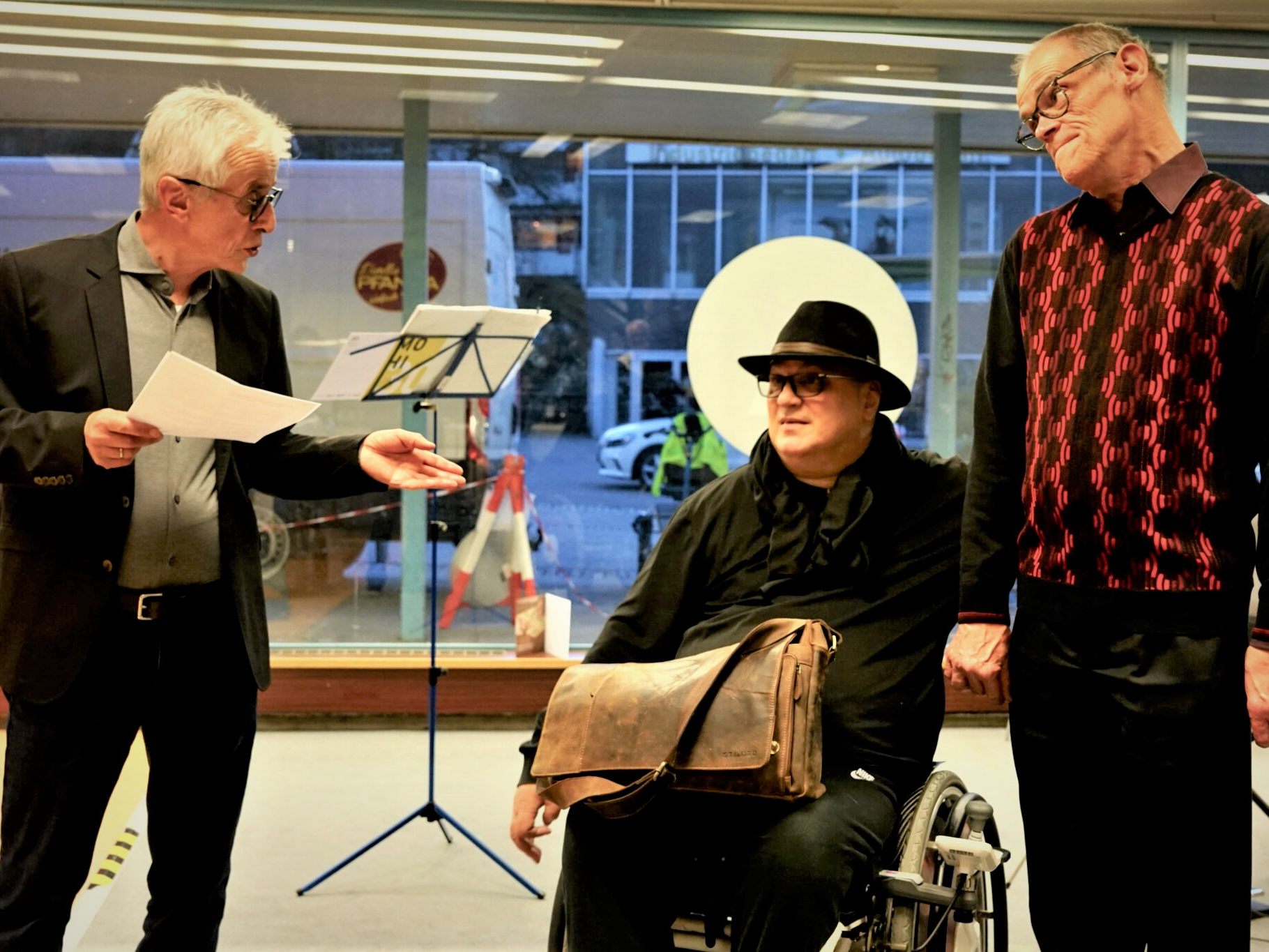 Obmann Günther Platter mit den Gründungsmitgliedern Reinhard Zischg und Eberhard Zumtobel