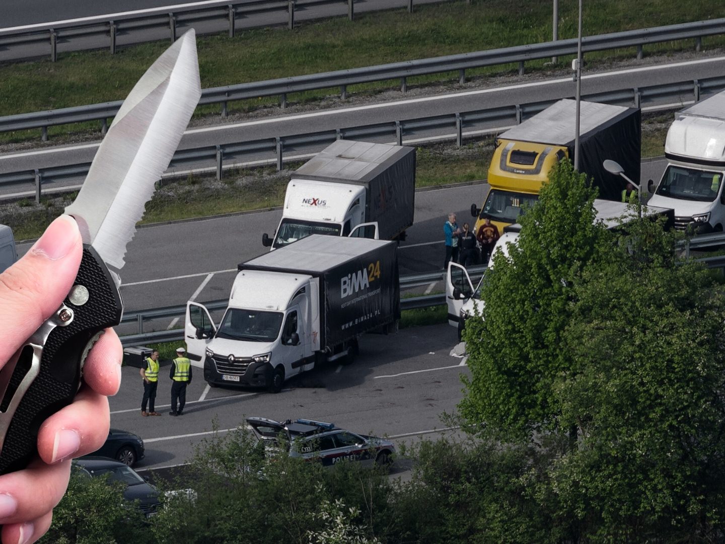 In Zirl in Tirol wurde ein toter Mann in einem Klein-Lkw entdeckt. In Zirl in Tirol wurde ein toter Mann in einem Klein-Lkw entdeckt.