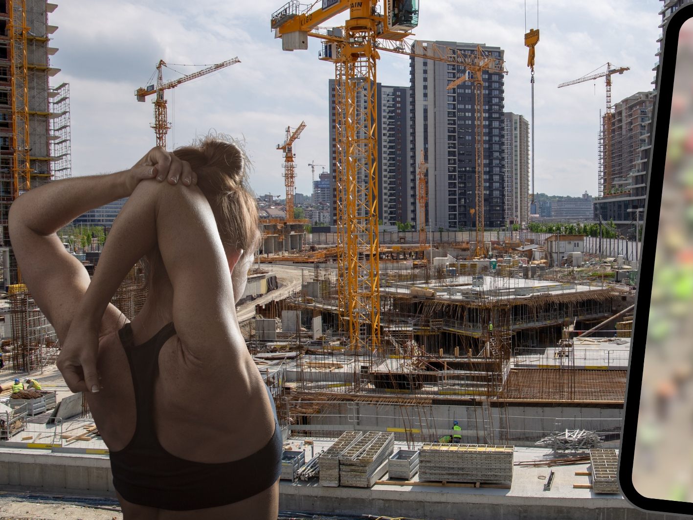 Unglaublich was diese Bauarbeiter auf der Baustelle machen.
