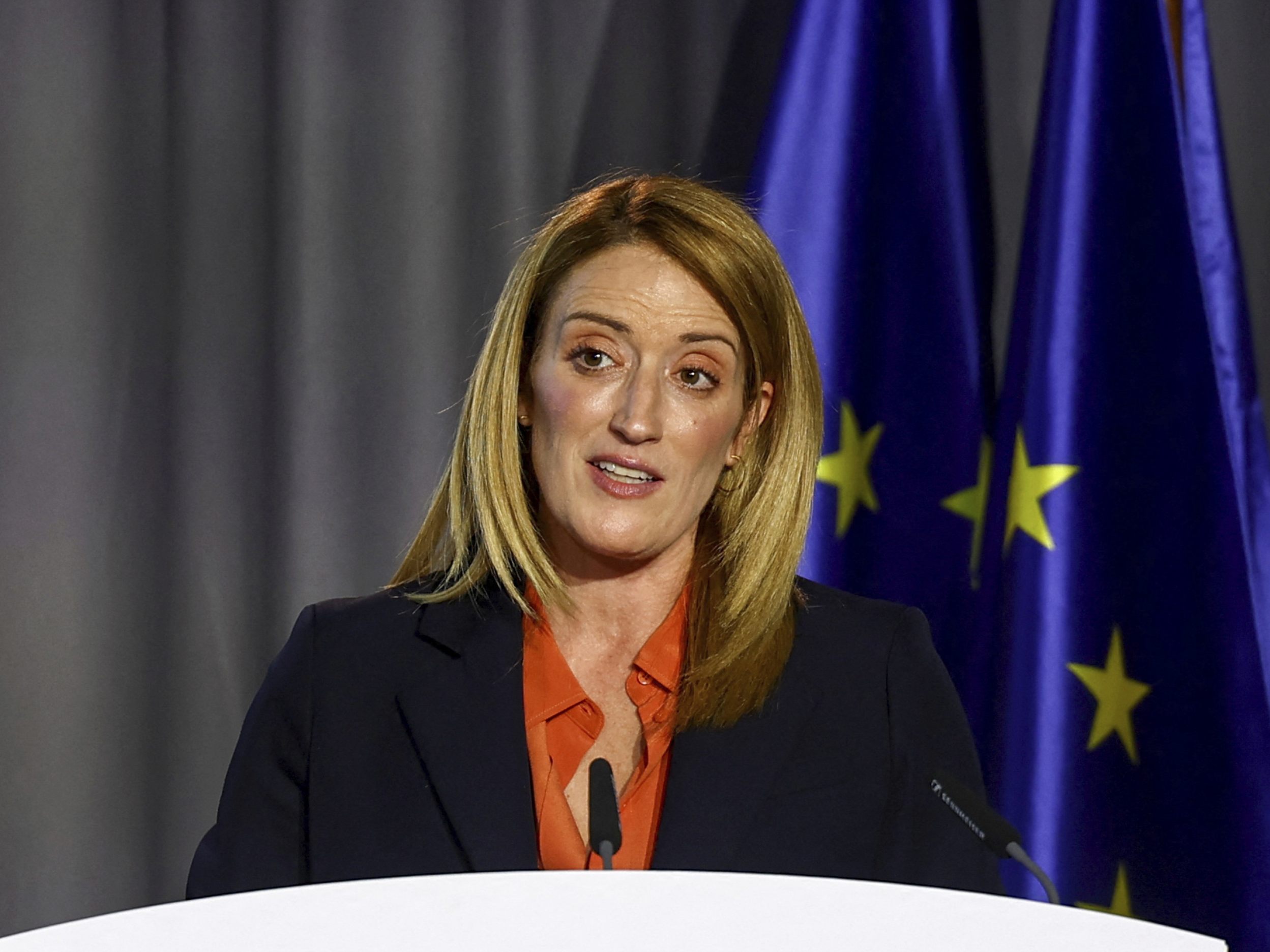 Metsola setzt sich in Österreich für die Schengen-Erweiterung ein. Metsola setzt sich in Österreich für die Schengen-Erweiterung ein.