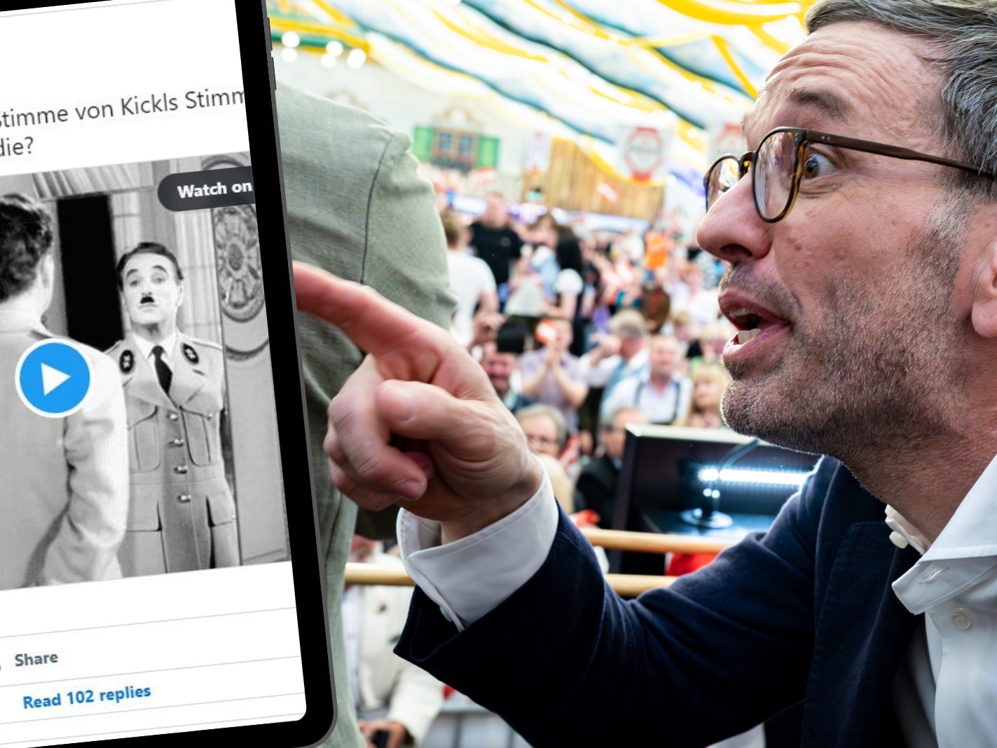 FPÖ-Chef Kickl (r.) dürfte über den Twitter-Post nicht amüsiert sein. FPÖ-Chef Kickl (r.) dürfte über den Twitter-Post nicht amüsiert sein.