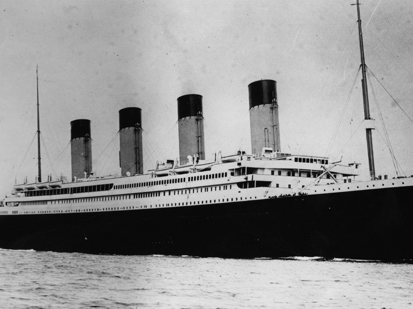 Historische Aufnahme der Titanic. Historische Aufnahme der Titanic.