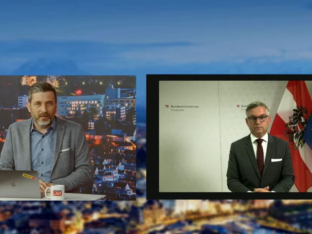 Finanzminister Brunner bei "Vorarlberg LIVE" Finanzminister Brunner bei "Vorarlberg LIVE"