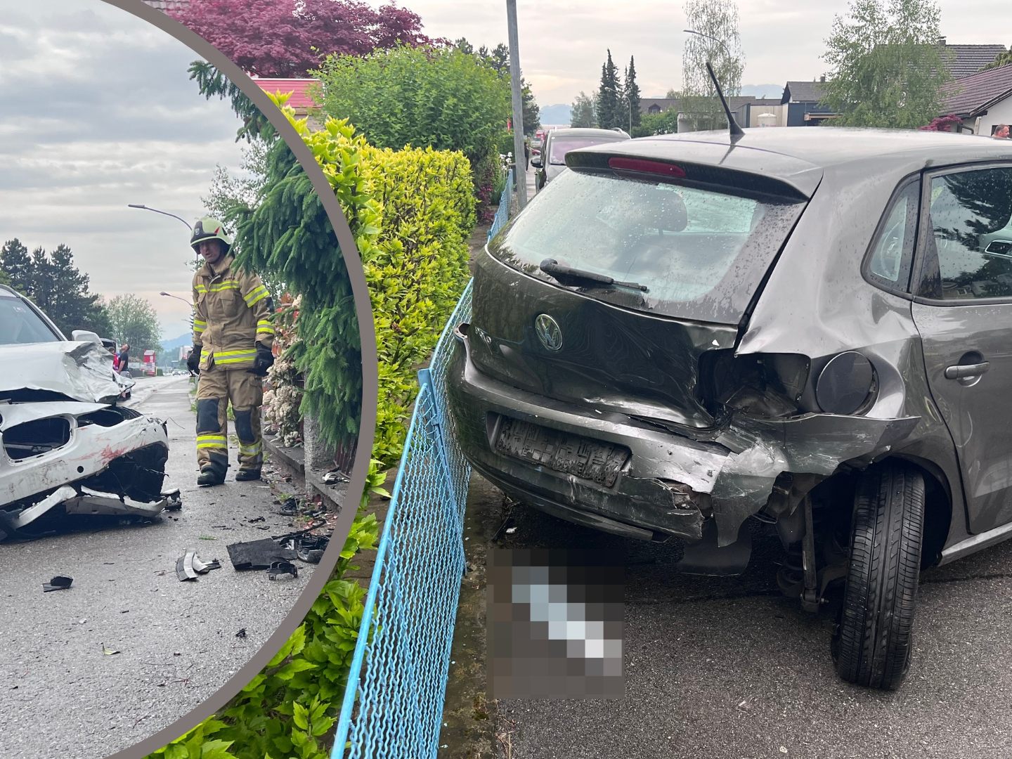 In Hard kam es am Samstag zu einem schweren Verkehrsunfall.