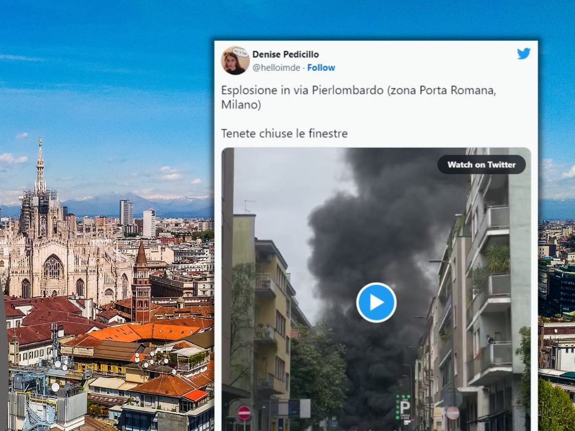 Explosion in Mailand.