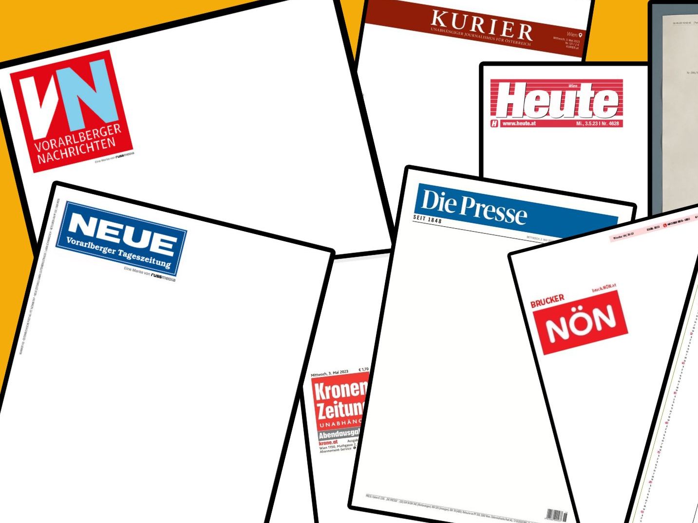 Zeitungsverlage protestieren damit gegen geplante ORF-Gesetzesnovellen Zeitungsverlage protestieren damit gegen geplante ORF-Gesetzesnovellen