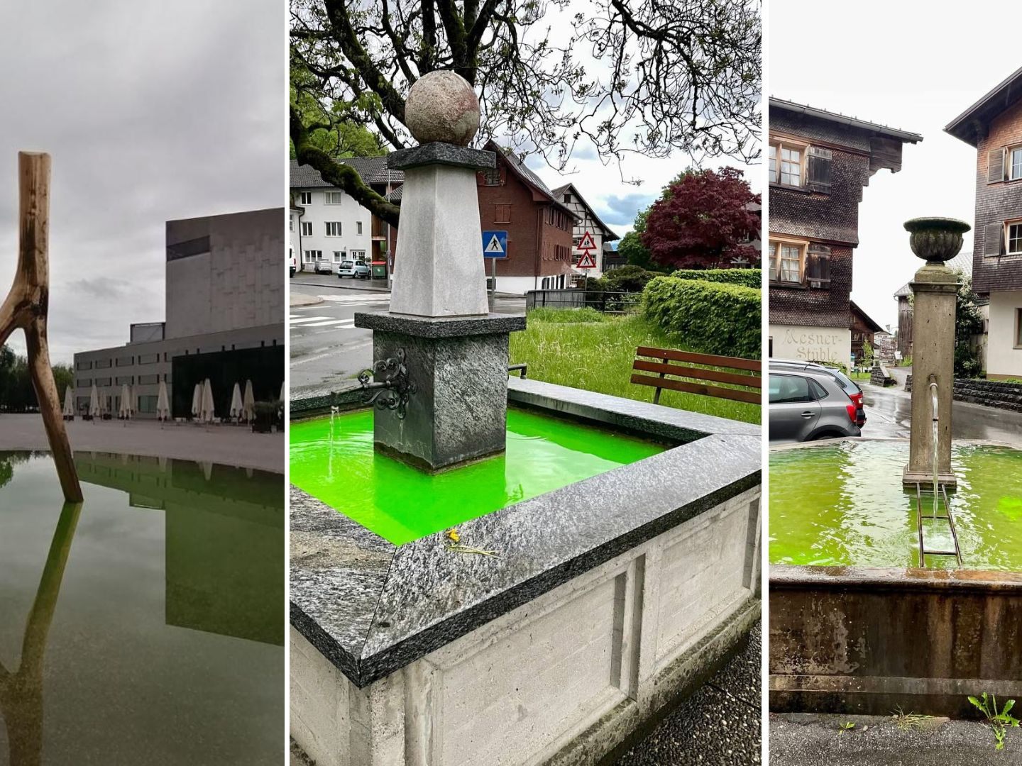 Grün eingefärbt