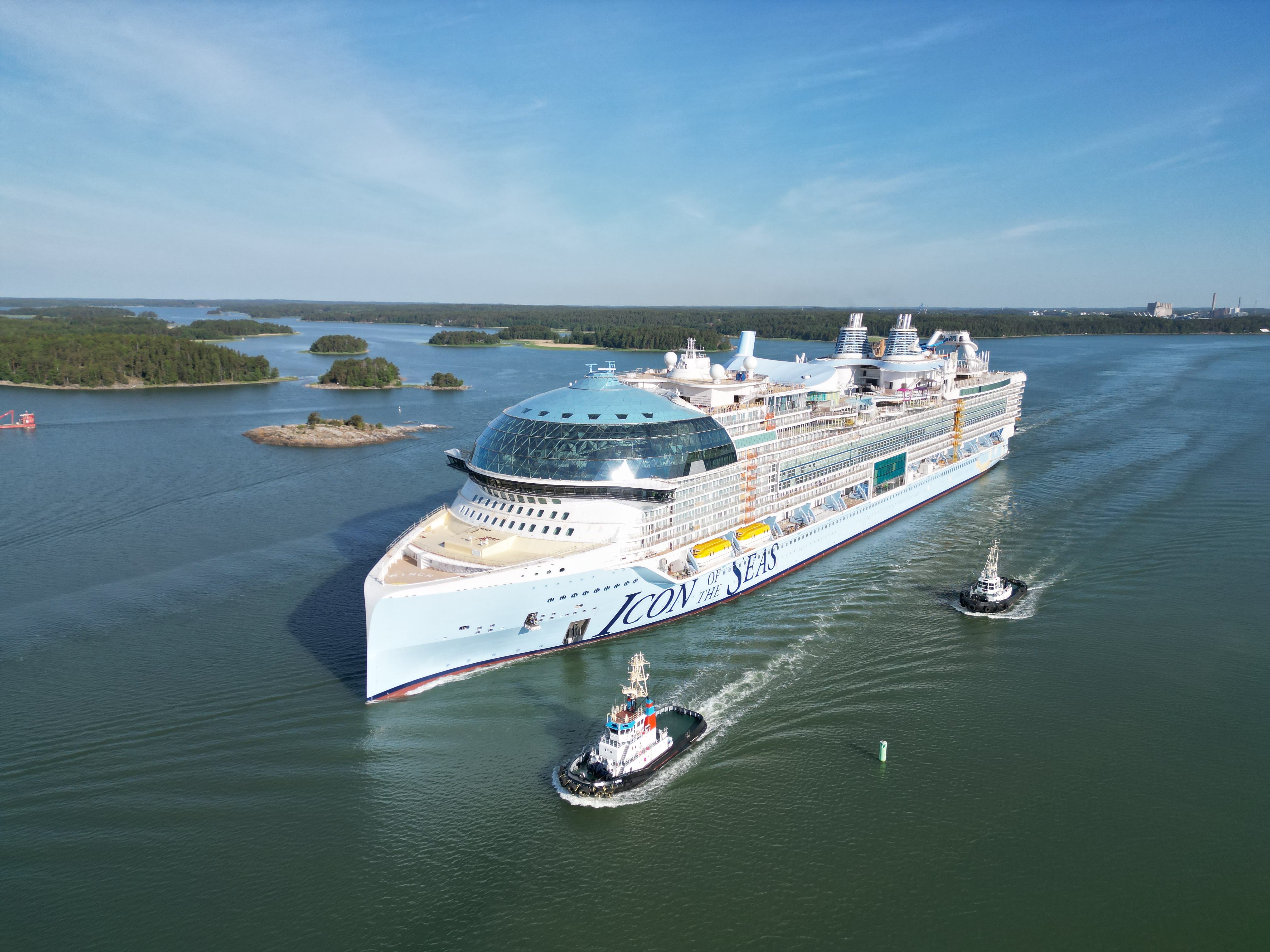 Die "Icon of the Seas" ist das größte Kreuzfahrtschiff der Welt. Die "Icon of the Seas" ist das größte Kreuzfahrtschiff der Welt.
