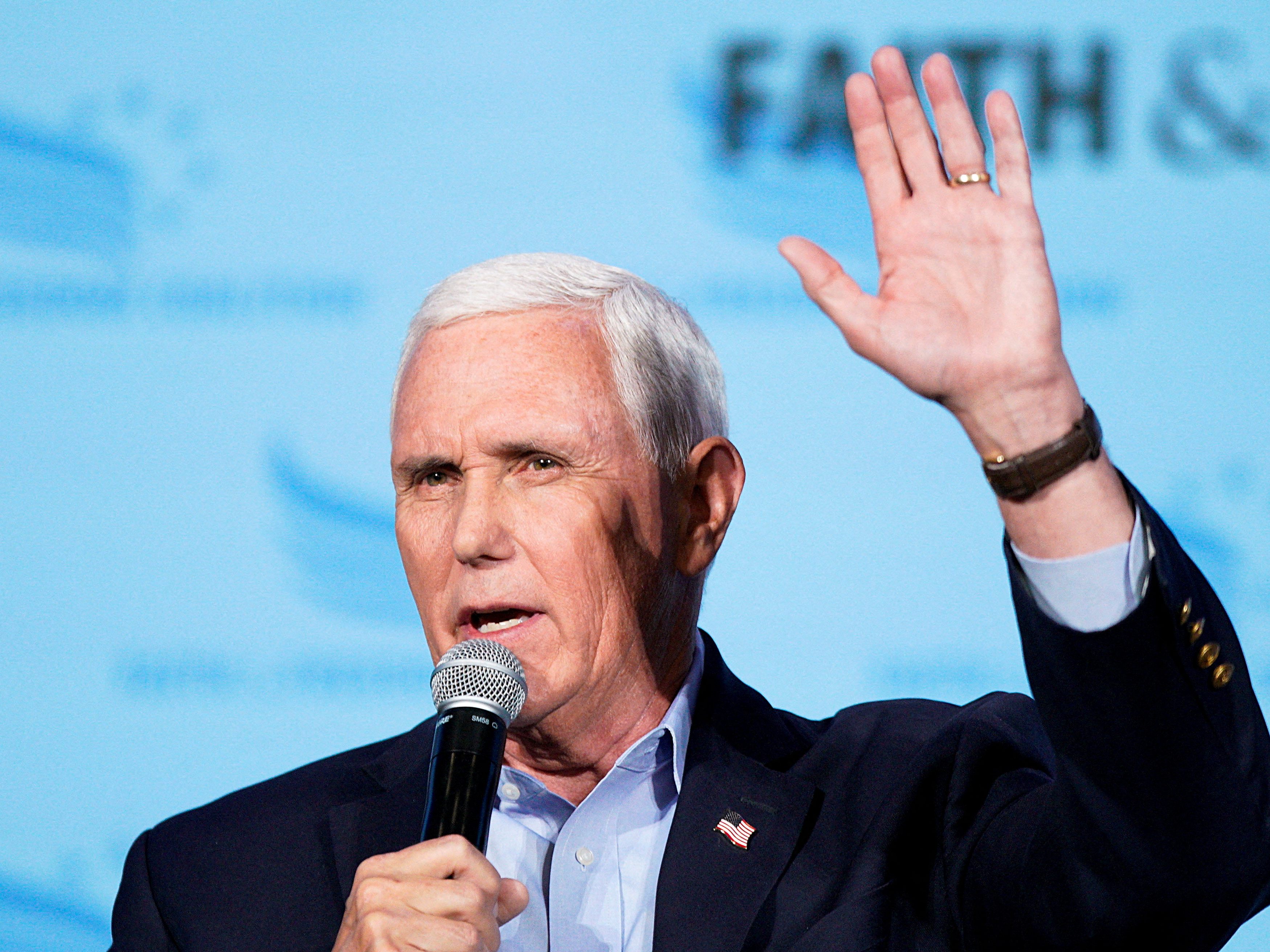 Mike Pence startet ins US-Präsidentschaftsrennen. Mike Pence startet ins US-Präsidentschaftsrennen.