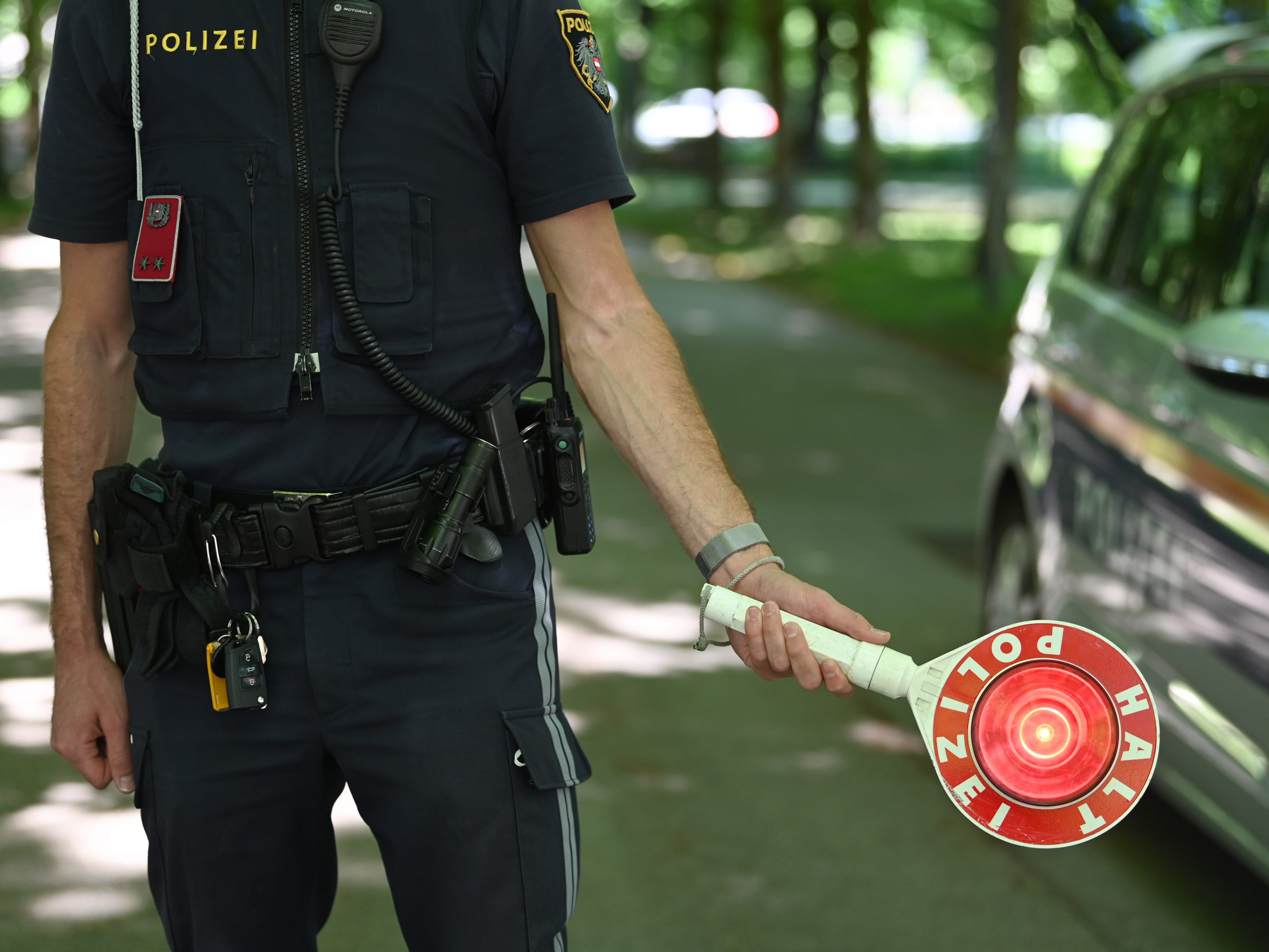 Die Wiener Polizei führte in der Nacht auf Donnerstag einen Verkehrsschwerpunkt durch.