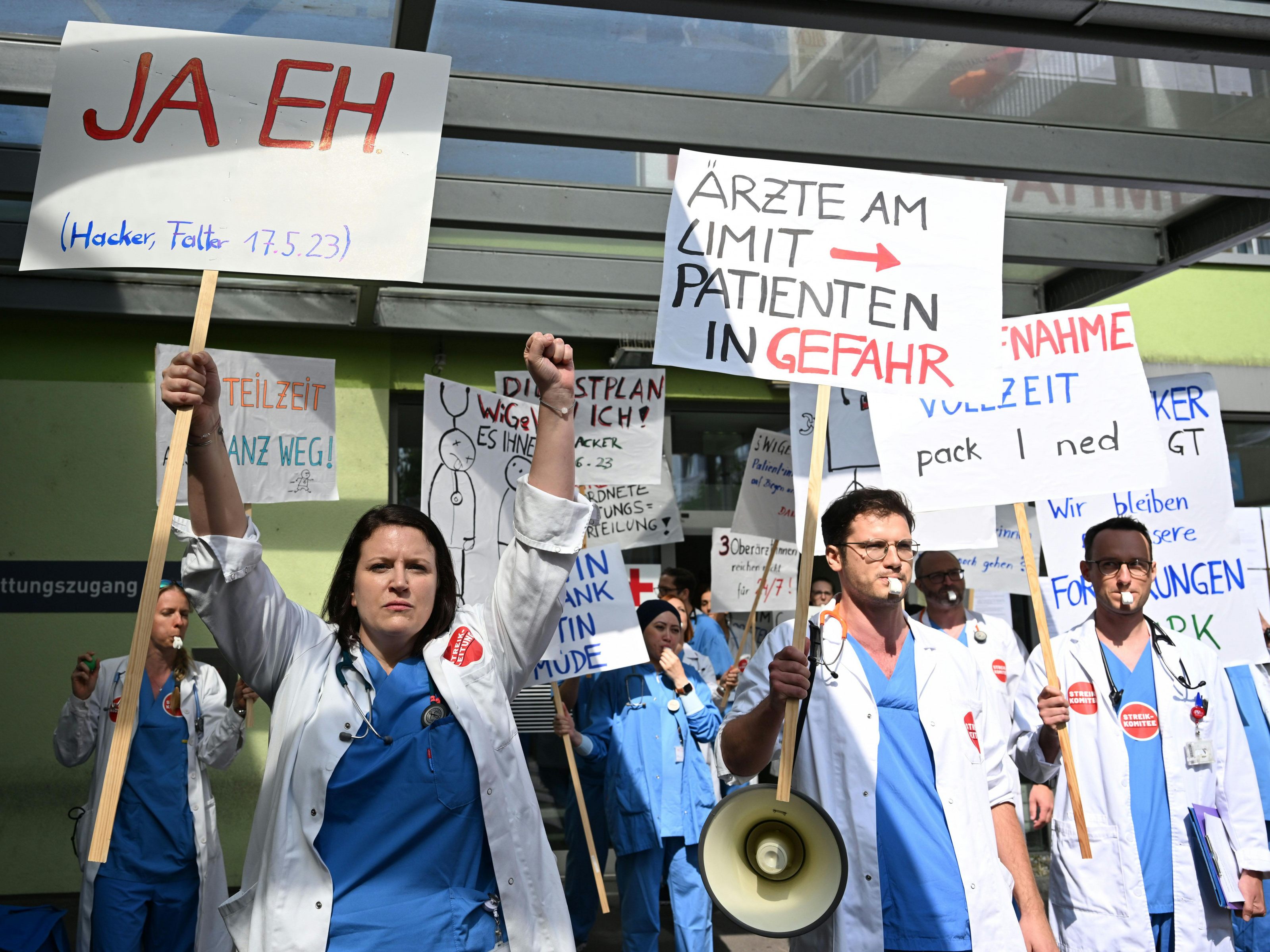 Warnstreik in der Wiener Klinik Ottakring. Warnstreik in der Wiener Klinik Ottakring.