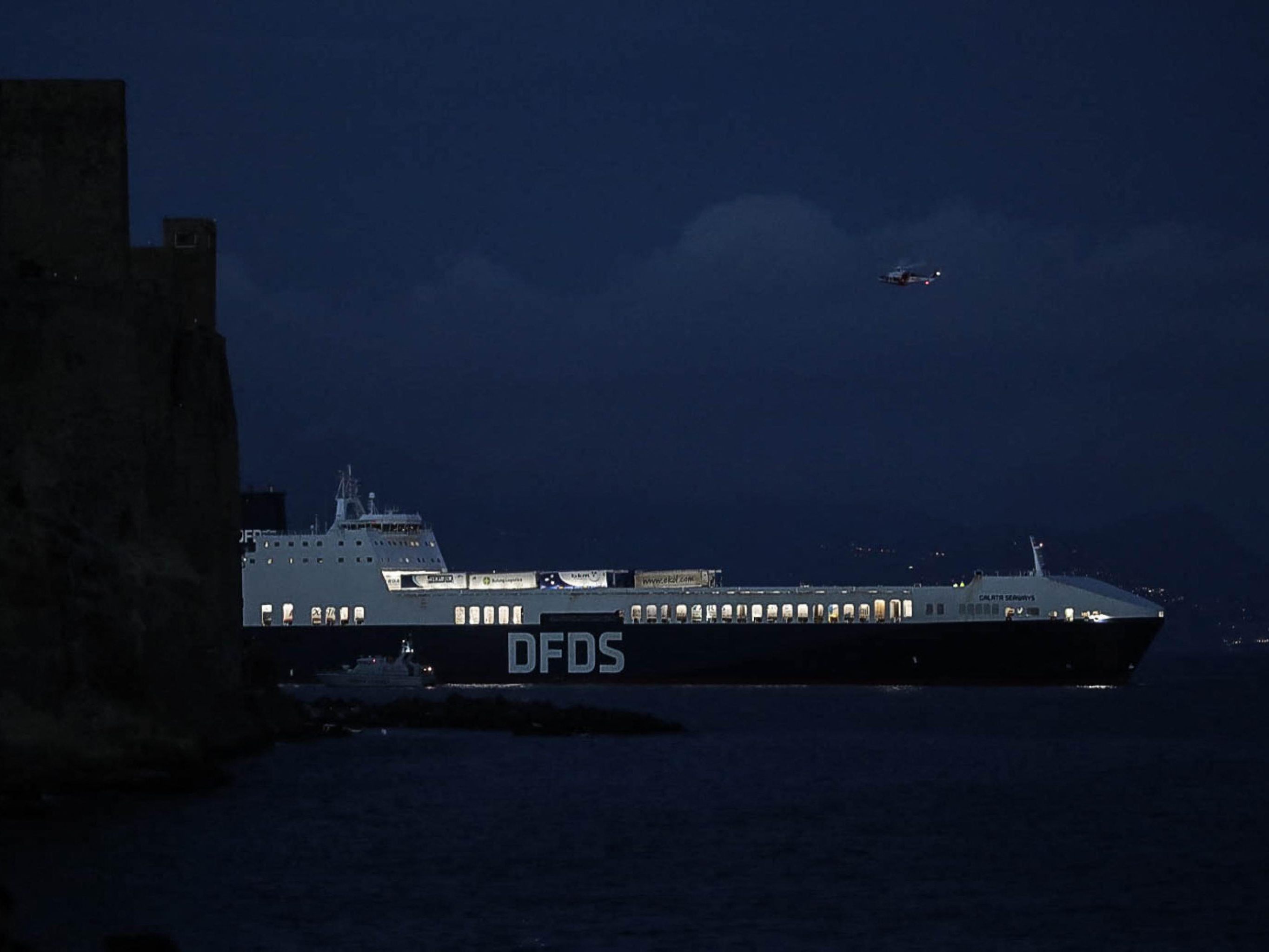 Das Schiff Galata Seaways am Freitag.