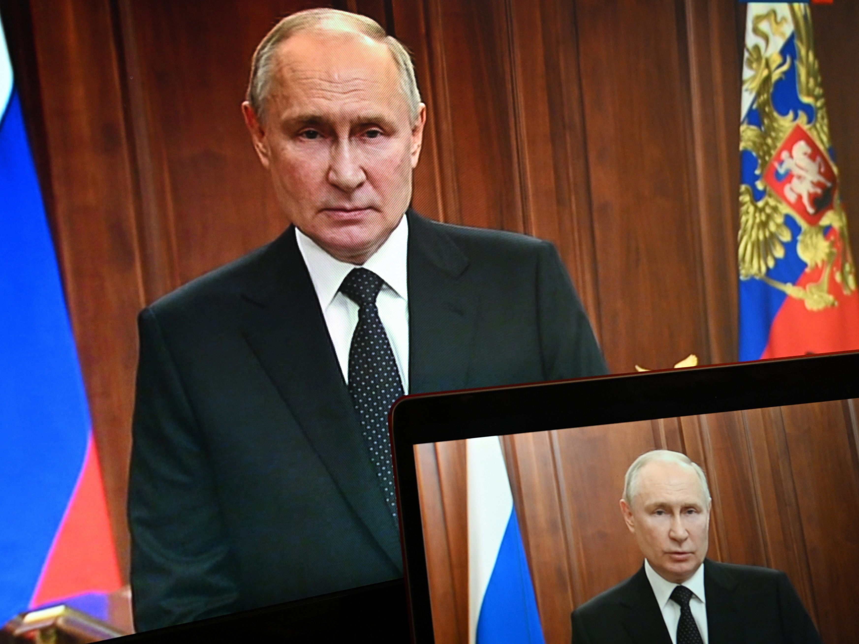 Der russische Präsident Wladimir Putin warnt vor einem Bürgerkrieg in Russland.