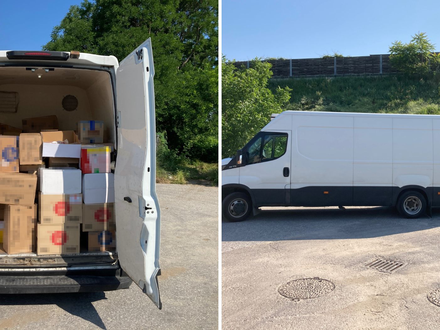 In Schwechat wurde dieser Kleintransporter aufgehalten. In Schwechat wurde dieser Kleintransporter aufgehalten.