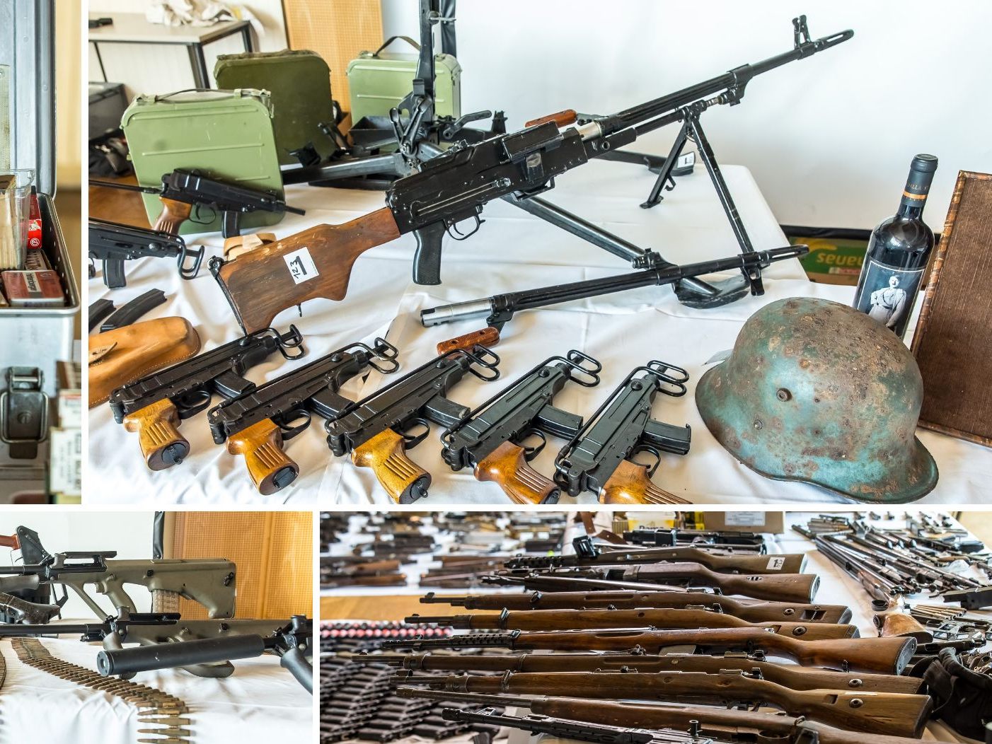 Dei Sicherheitsbehörden stellten bei Mitgliedern des Motorradclubs "Bandidos" ein ganzes Arsenal an Langwaffen sicher. Dei Sicherheitsbehörden stellten bei Mitgliedern des Motorradclubs "Bandidos" ein ganzes Arsenal an Langwaffen sicher.